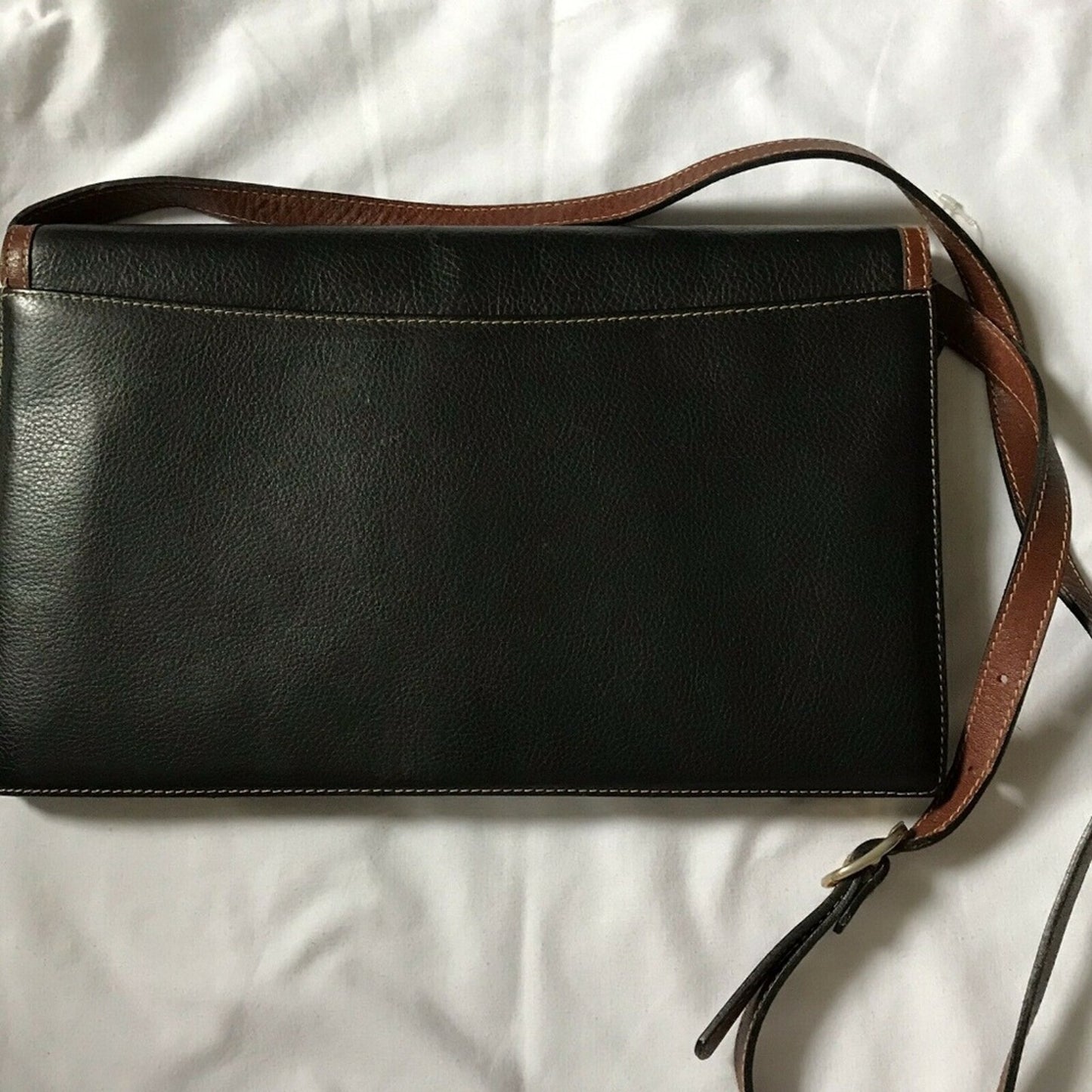 BALLY Vintage Shoulder Bag Navy Leather