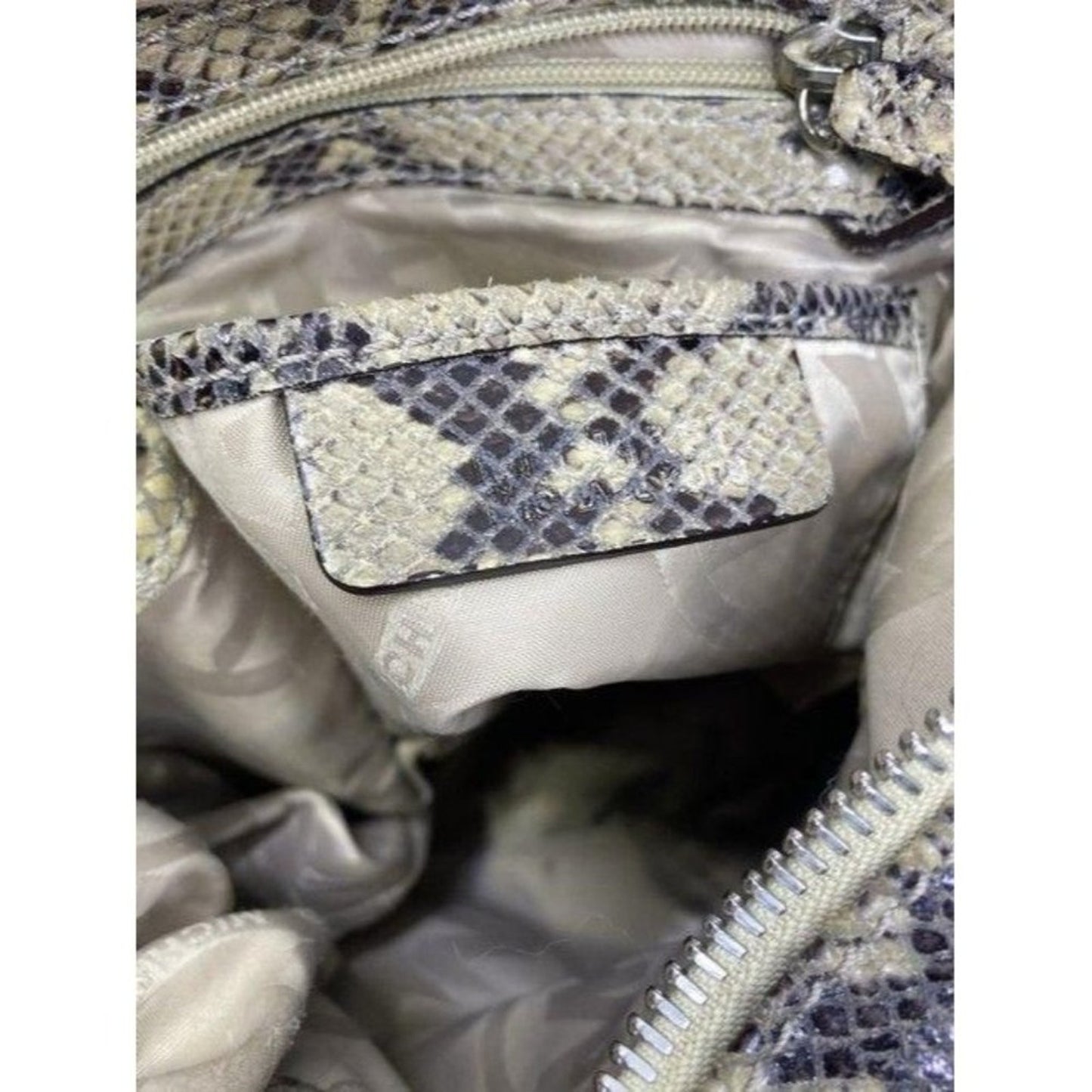 michael kors bag snake print beige leather tote