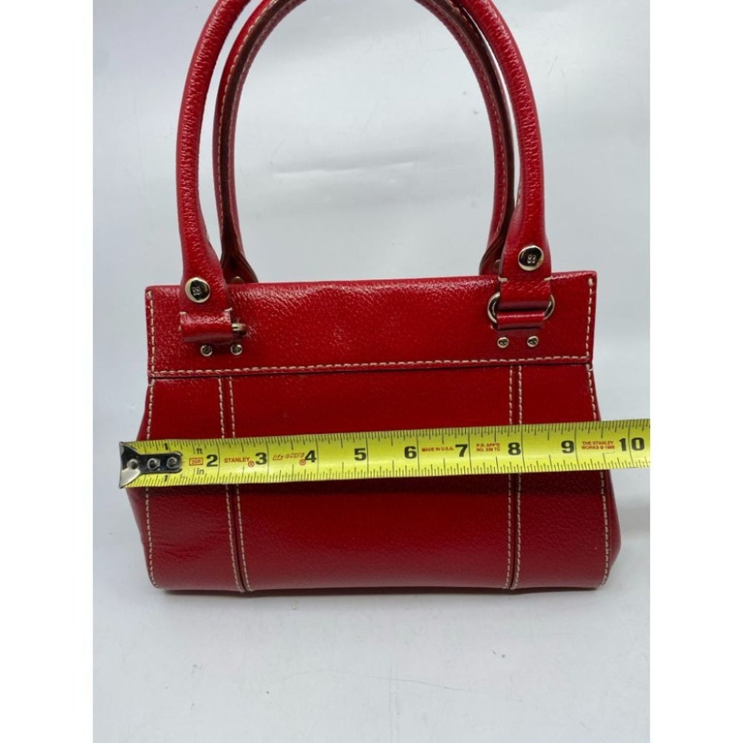 KATE SPADE Red Leather Hand Bag Customized W/Heart