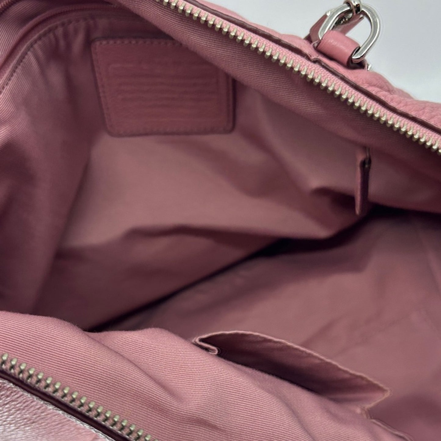 Coach Dusty Rose Leather Shoulder Bag