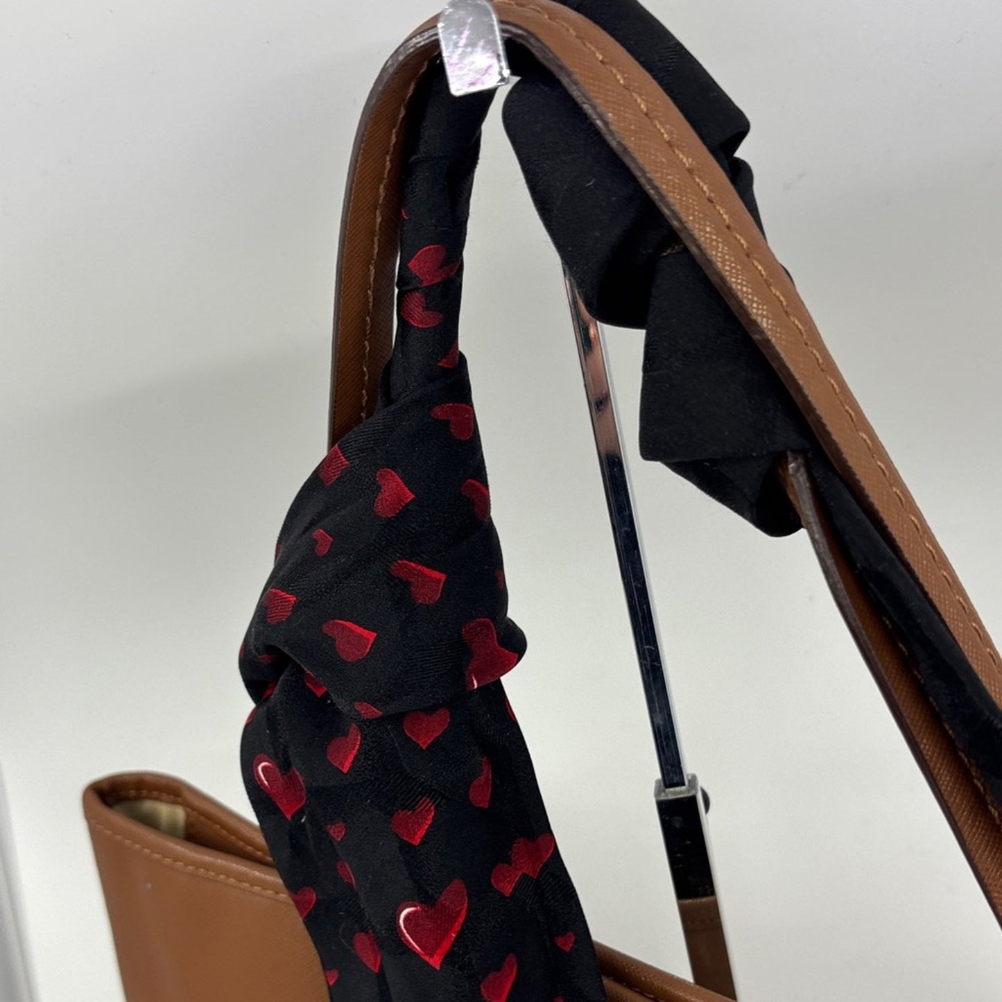 Coach Tan Leather Tote with Heart Scarf