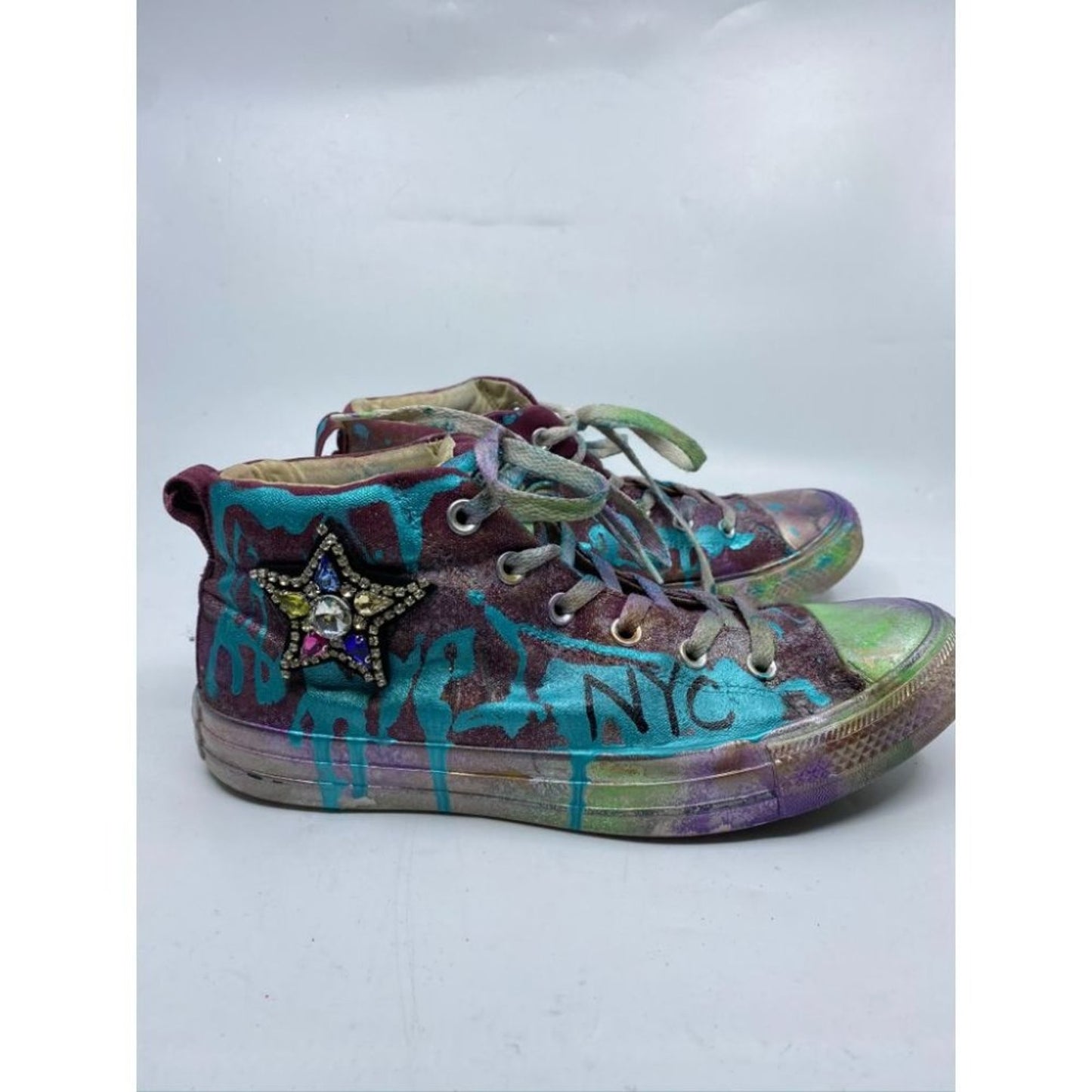 Converse Sneaker Customized Multicolor Womens 10.5