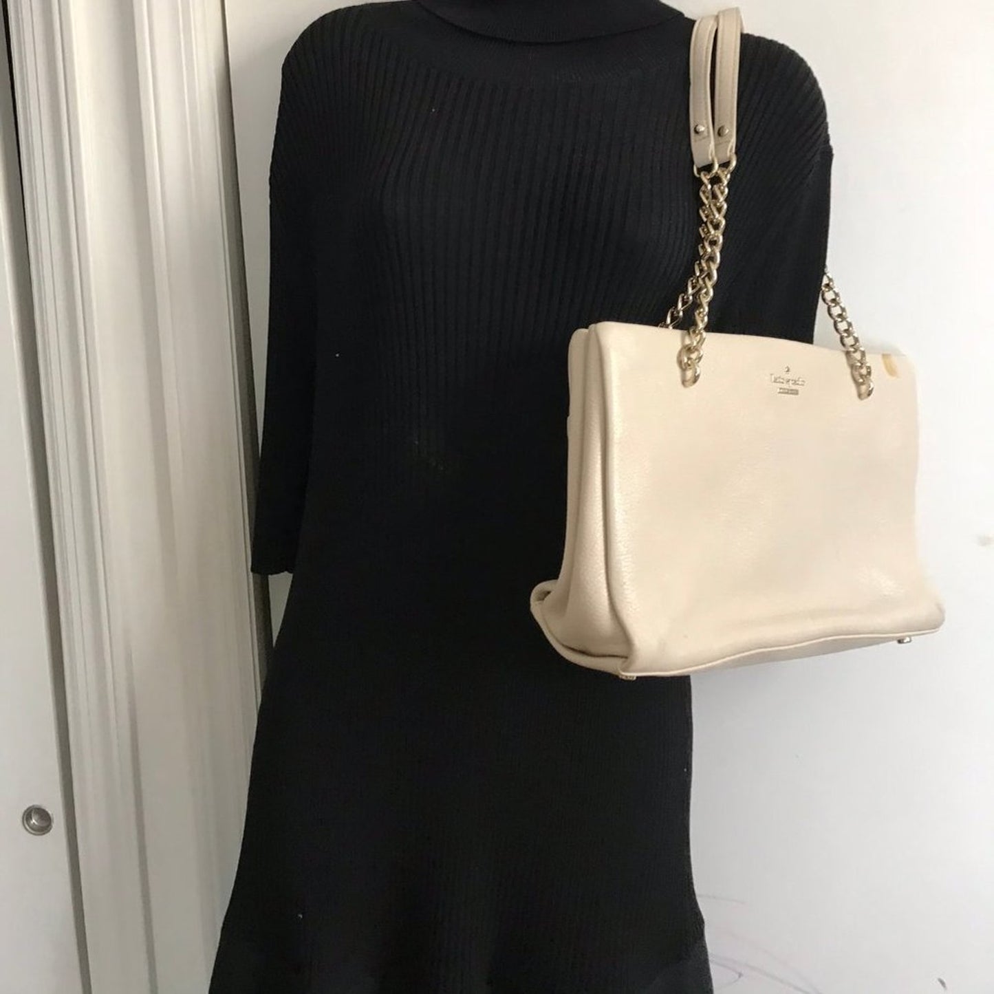 Kate Spade Cream Leather Shoulder Bag