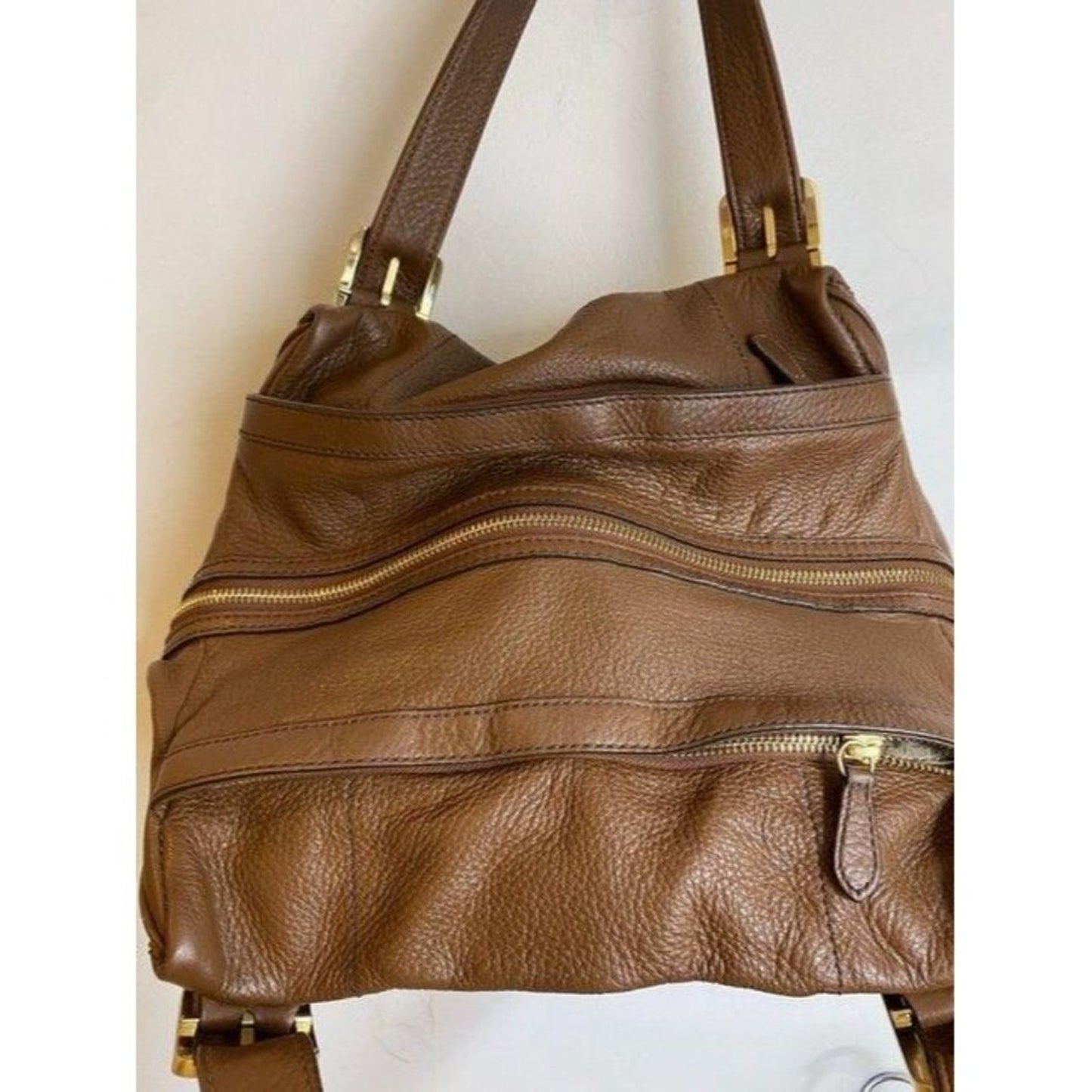 cole haan brown leather shoulder bag