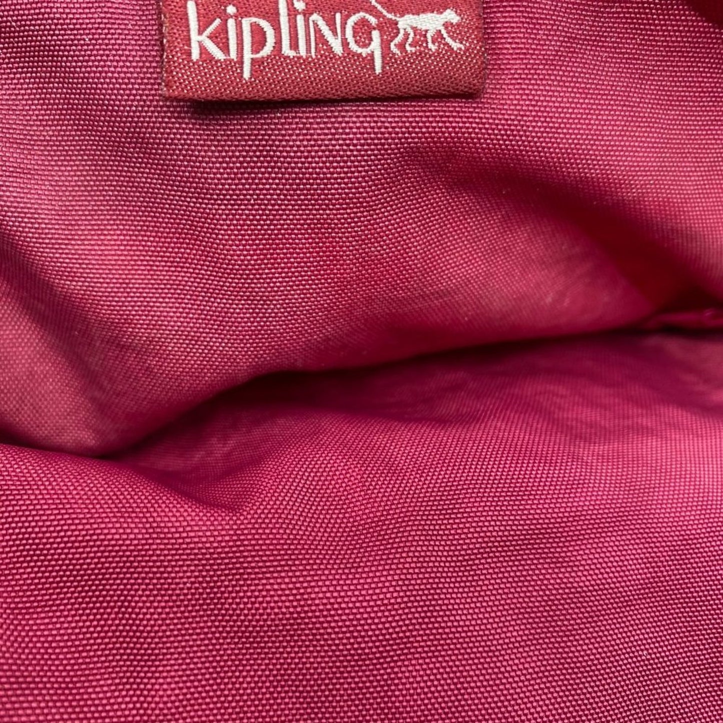 Kipling Maroon Nylon Mini Crossbody Bag