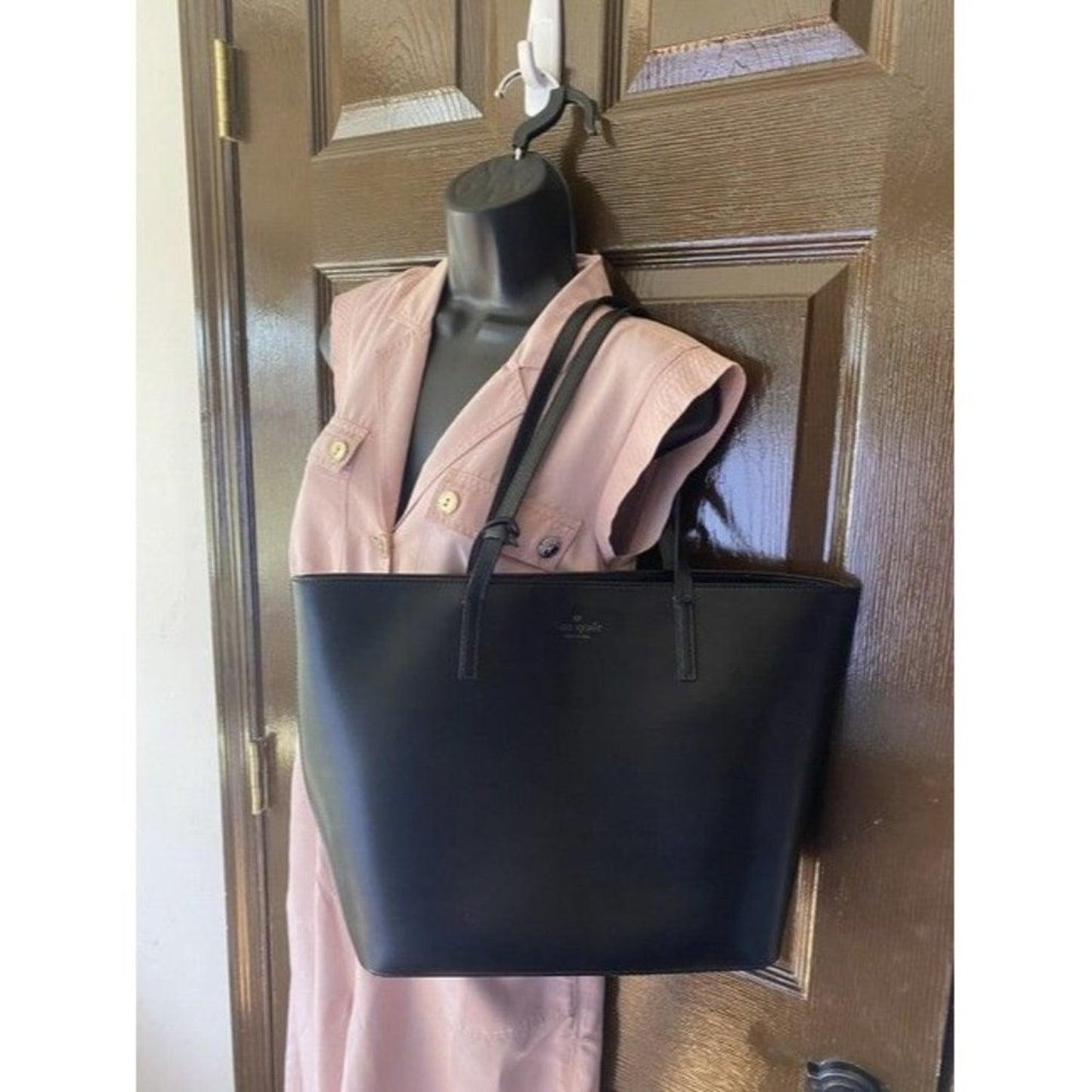 Kate Spade Large Shopper Black Leather Shoulder Bag
