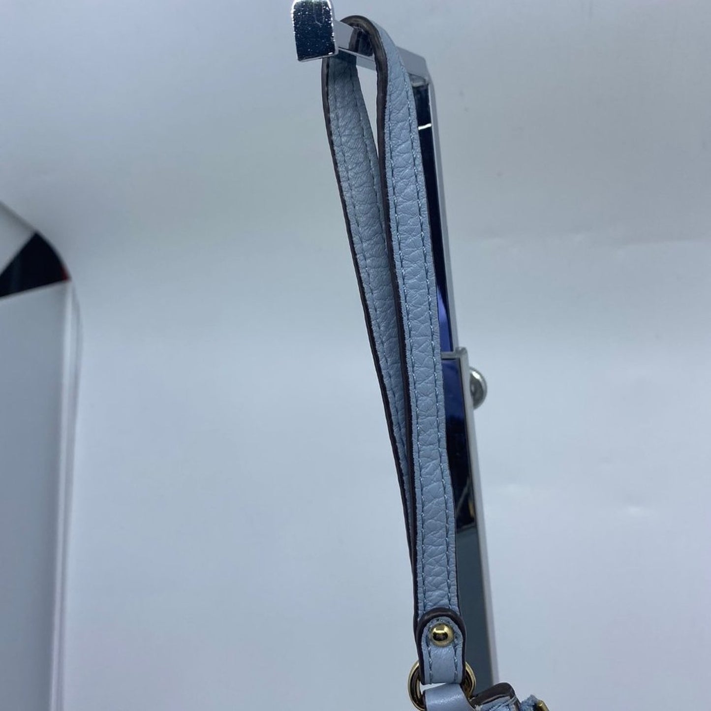 Michael Kors Pastel Blue Grain Leather Wristlet