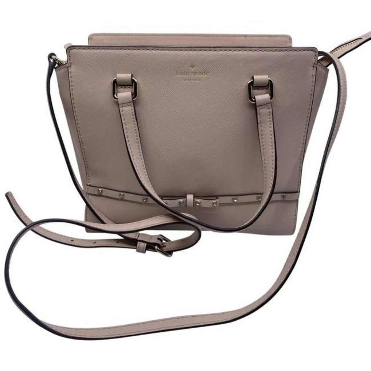 Kate Spade Unique Studded Bow Pink Leather Cross Body Bag