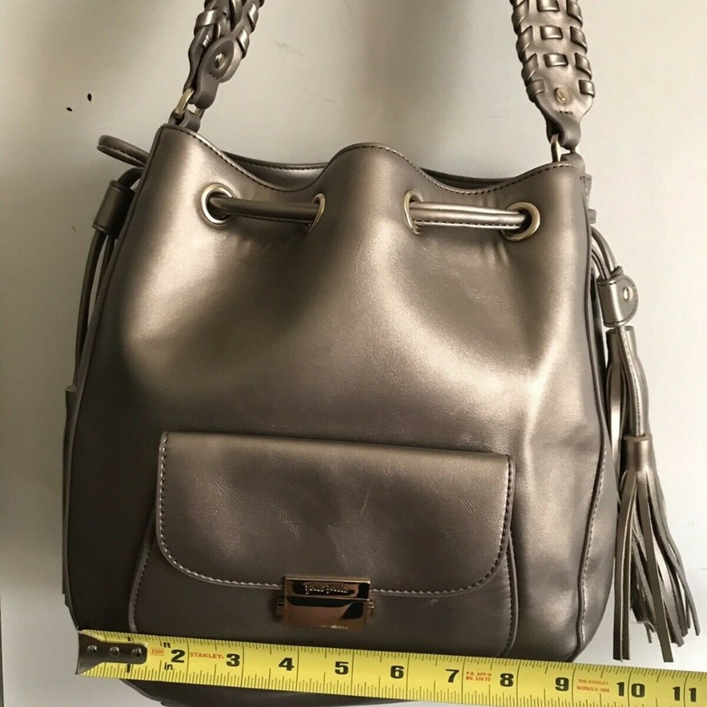 Folli Follie Large Bronze Leather Bucket Bag