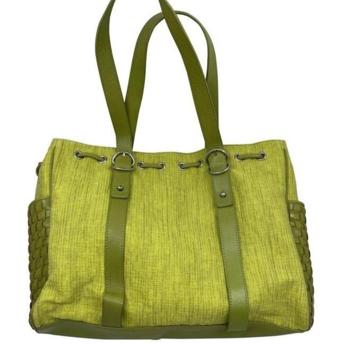 kenneth cole bag green fabric tote