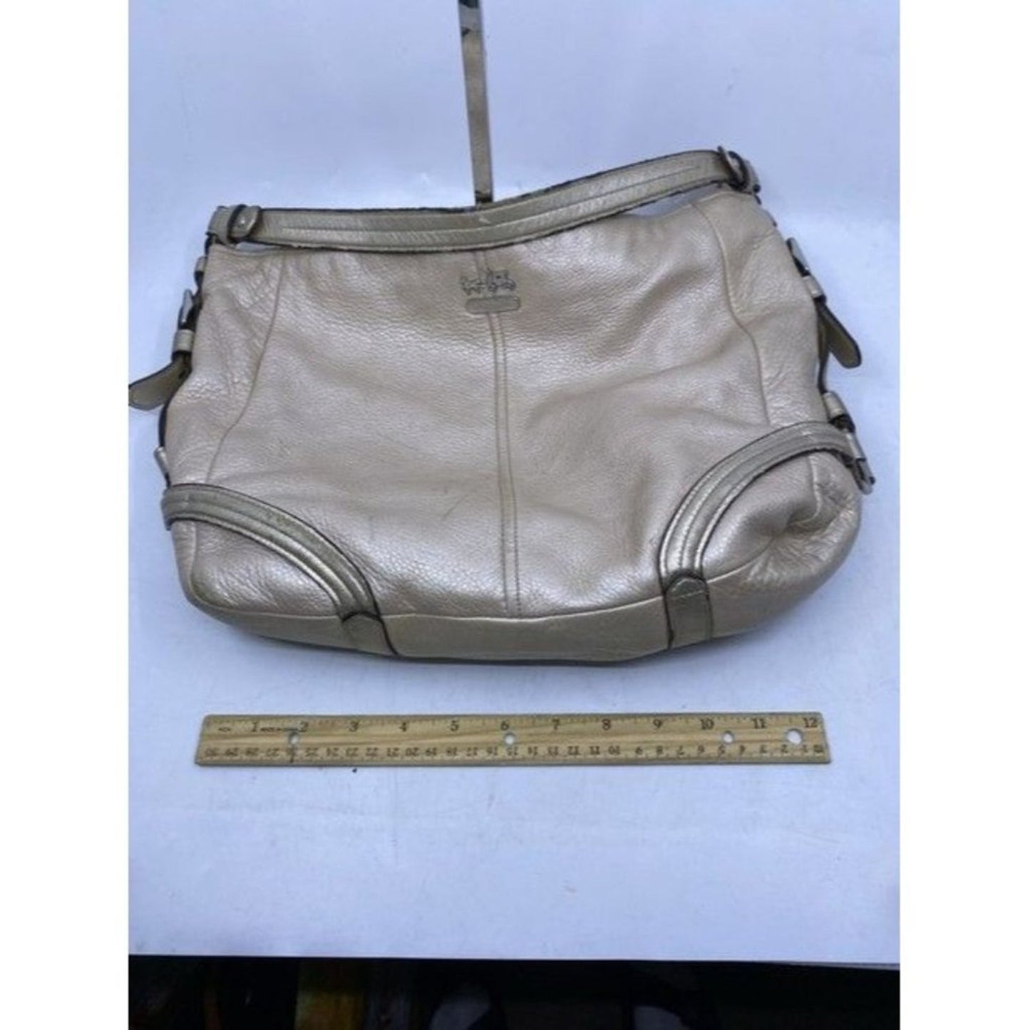 Coach Classic Off White Leather Shoulder Bag