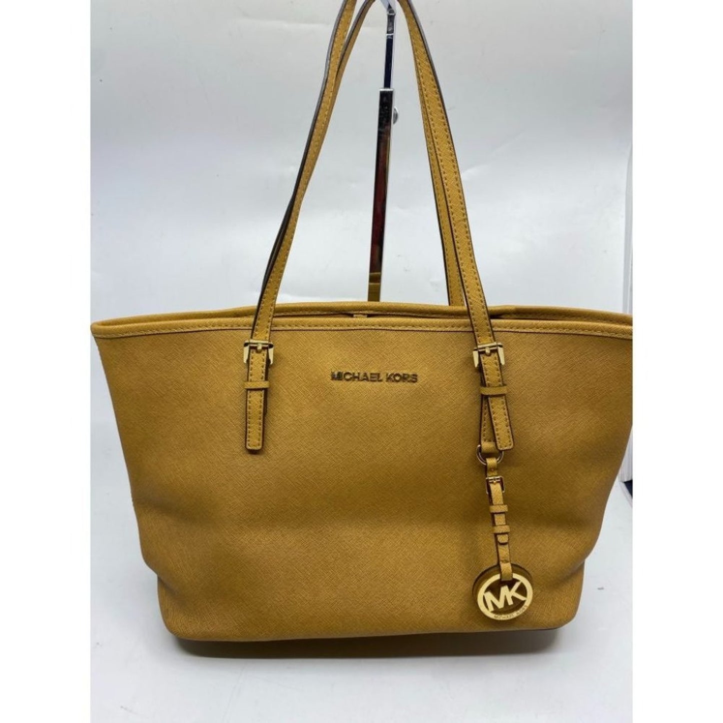 Michael Kors Orange Saffiano Leather Het Set Bag