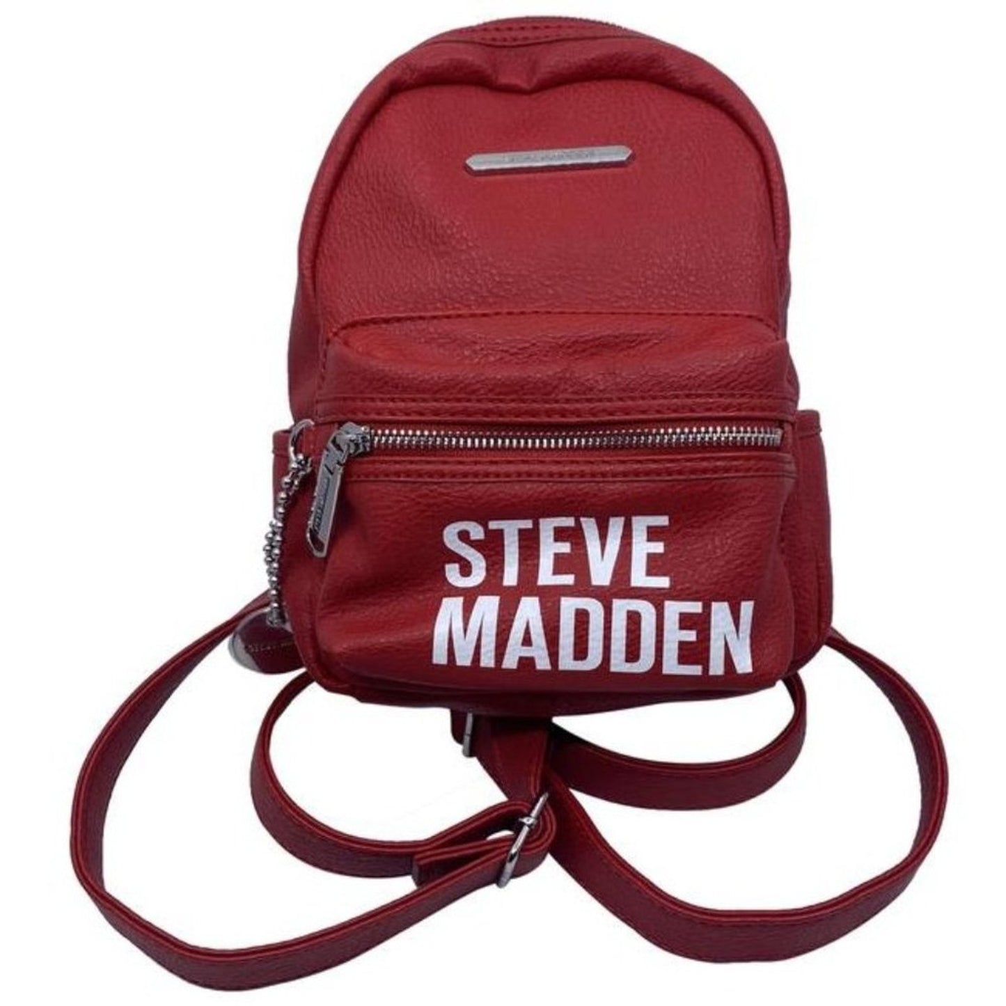 Steve Madden Mini Red Faux Leather Backpack