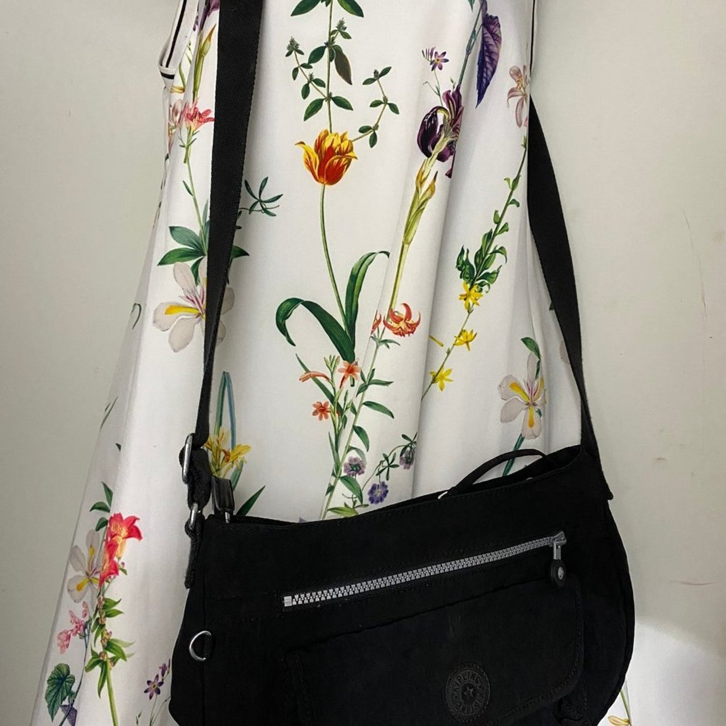 Kipling Black Nylon Mini Crossbody Bag
