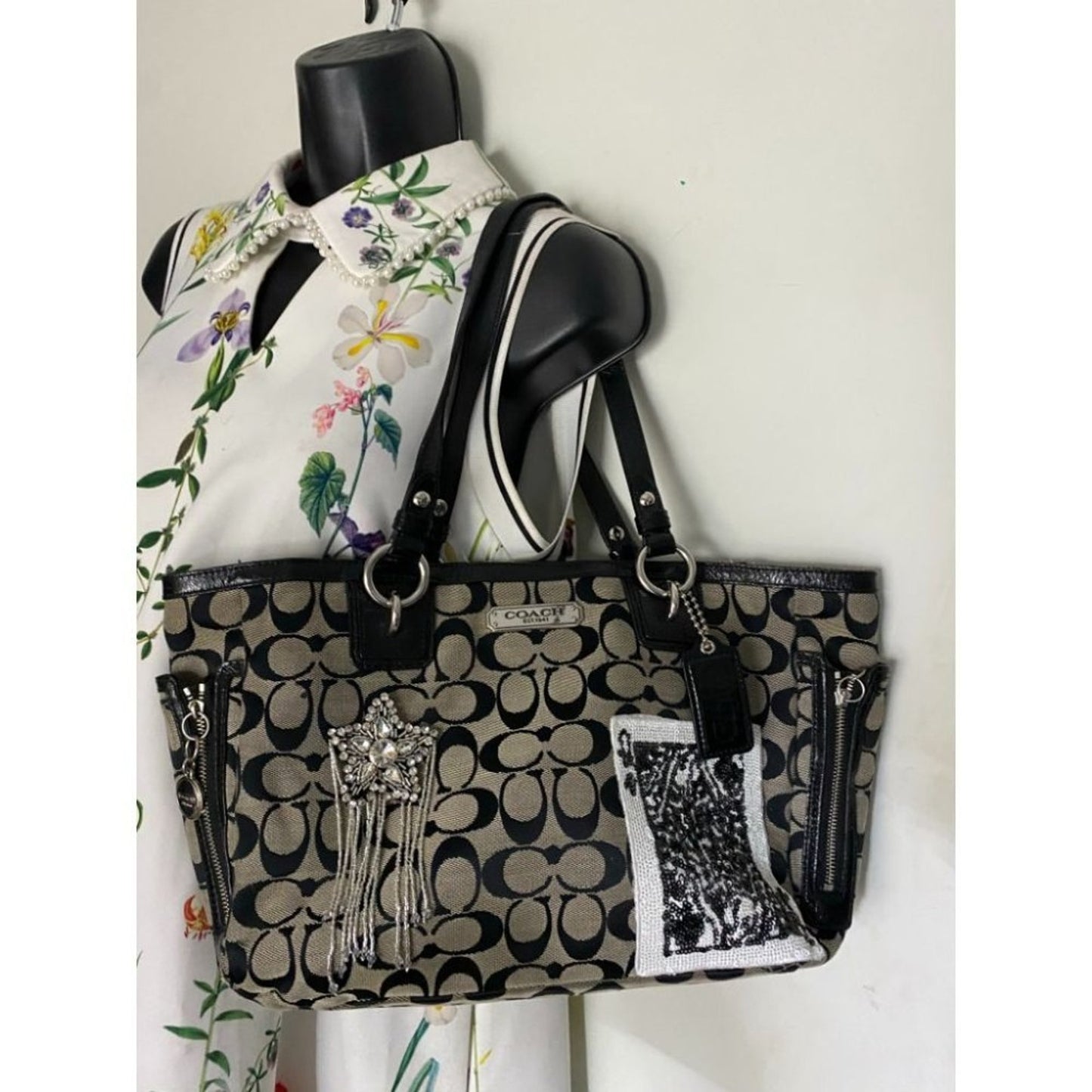 Coach Black Tote Bag Customized W/ embellishments4