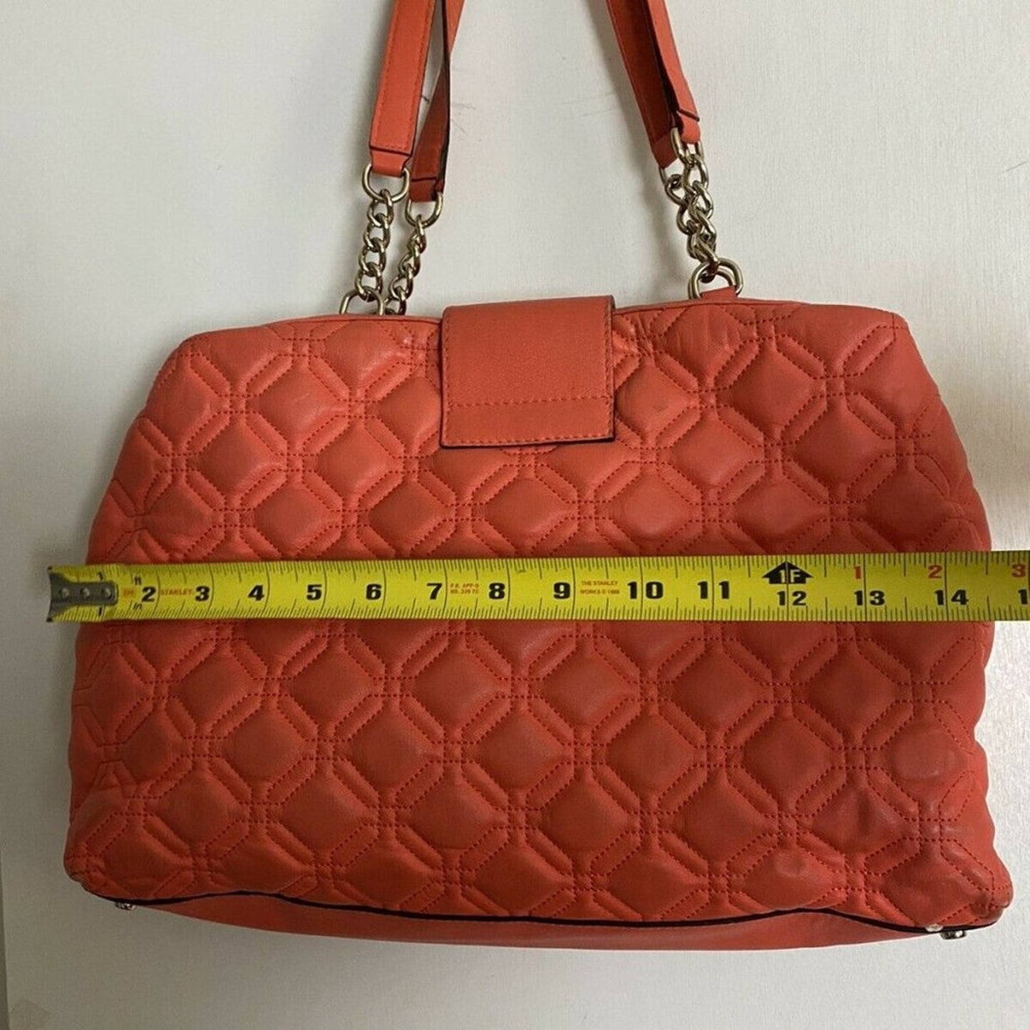 Kate Spade Orange Leather Tote Bag