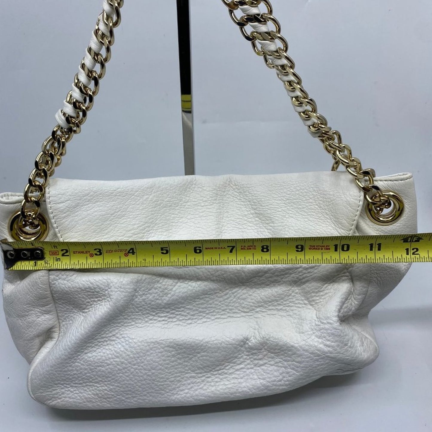 Bebe White Leather Shoulder Bag