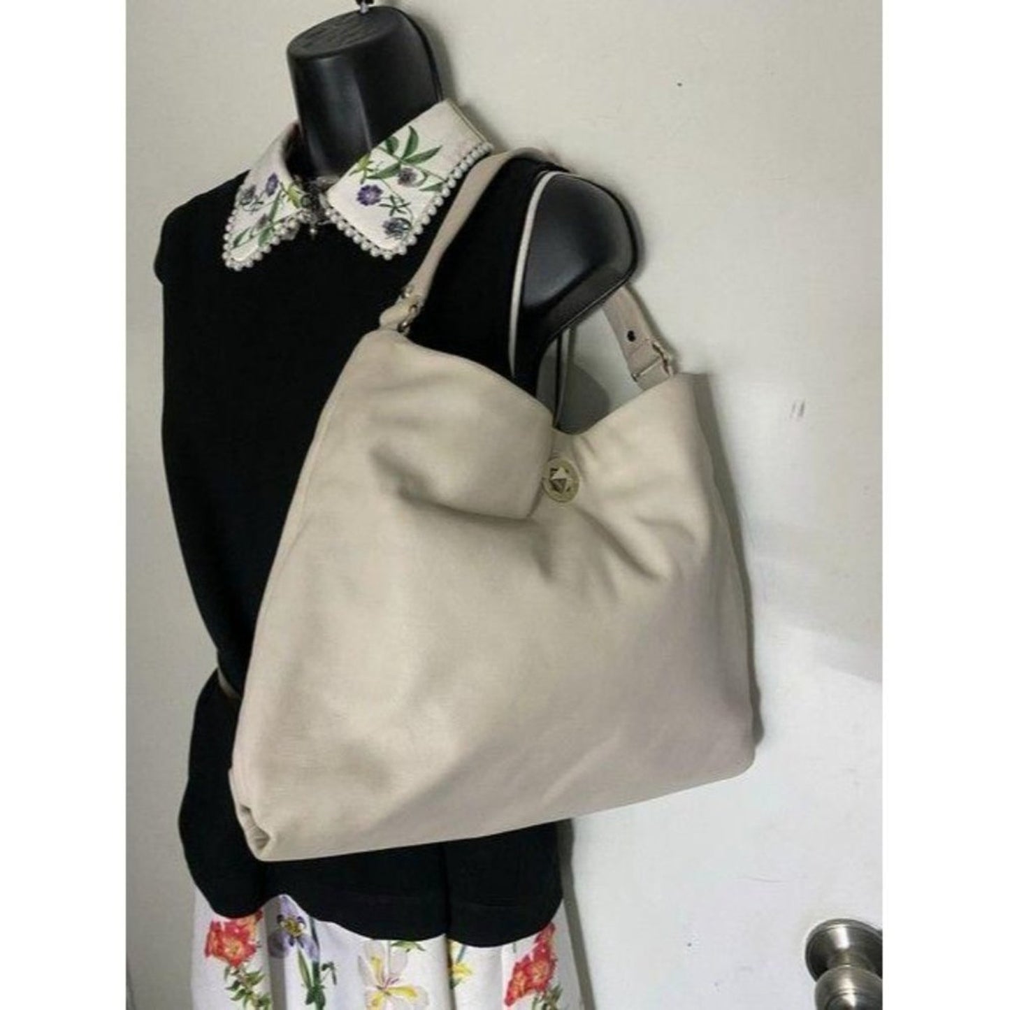 kate spade bag beige leather tote