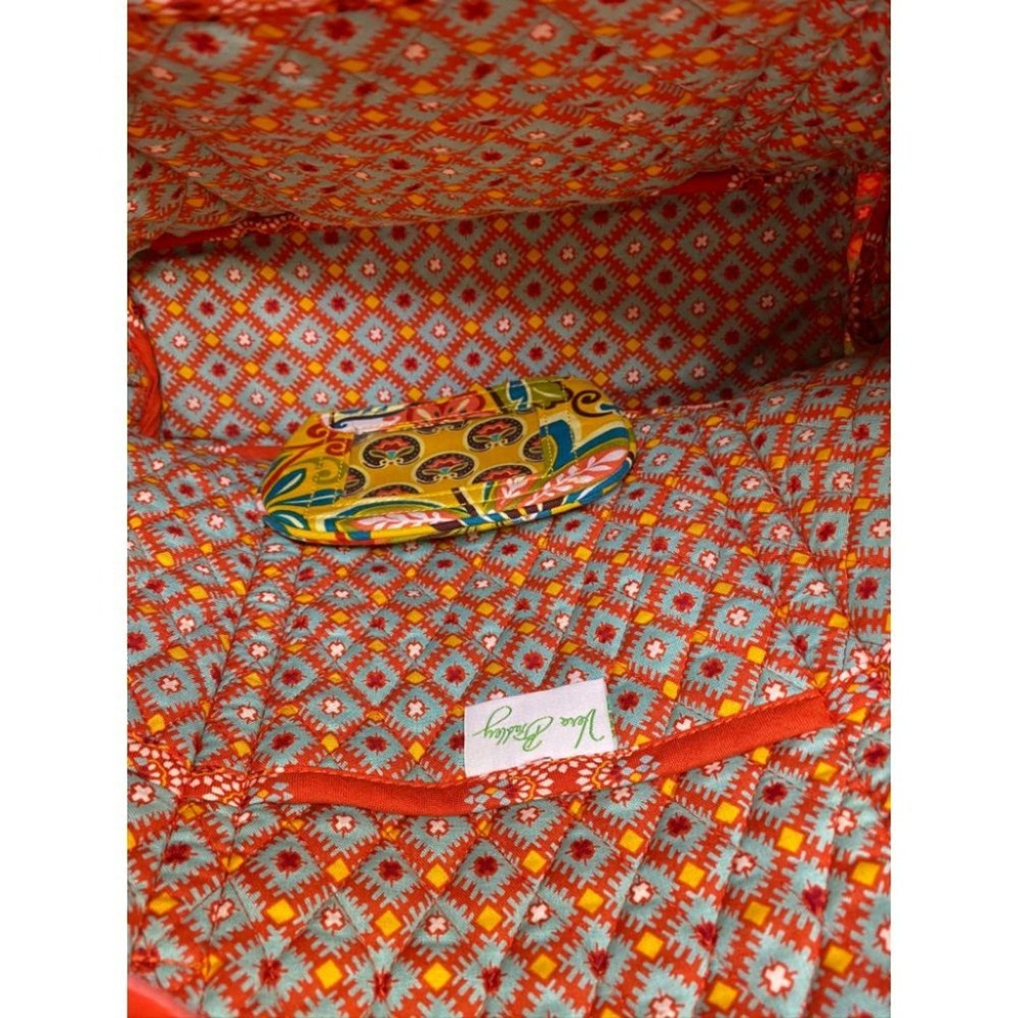 NWT! Vera Bradley Quilted Bag w Wallet Red Beige