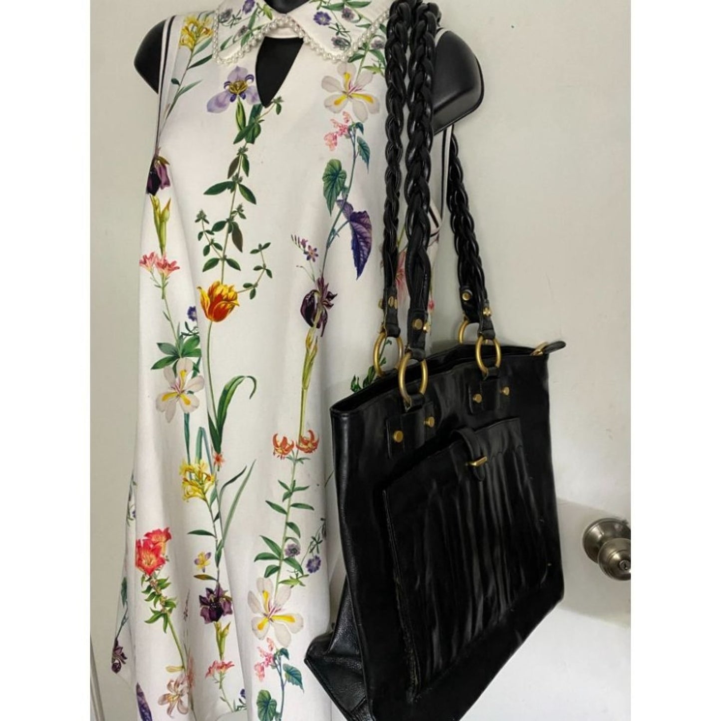 Cleo & Patek Black Leather Shoulder Bag