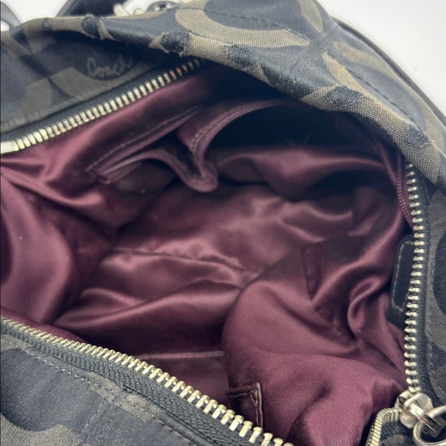 Coach Black Signature Shoulder Bag
