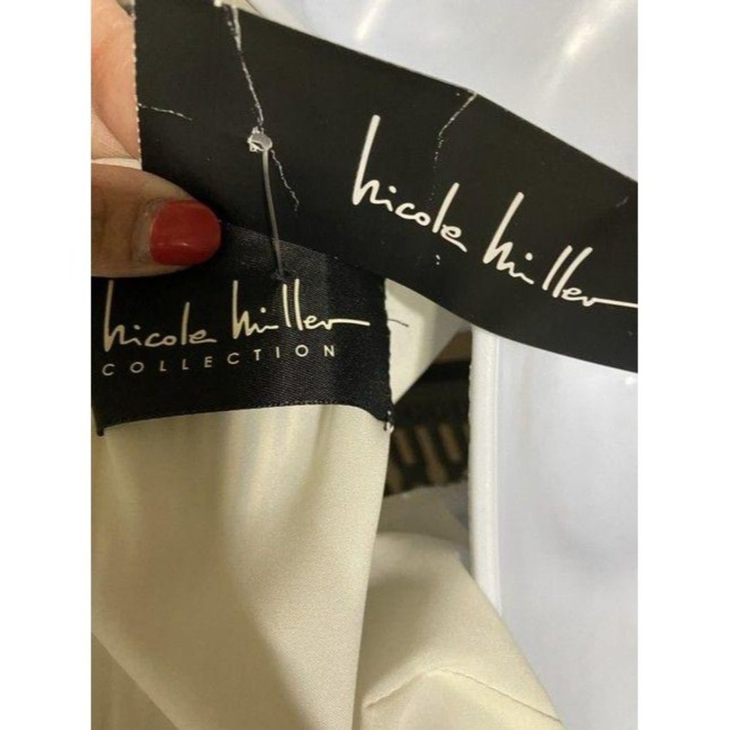 nicole miller new ruched linen striped msrp