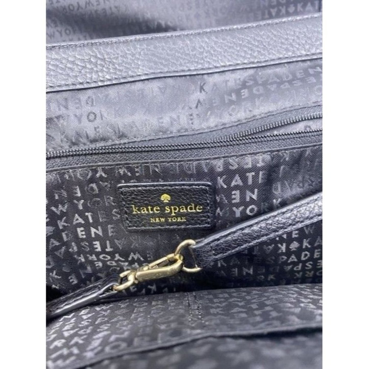 Kate Spade Snakeskin Print Handbag Blackgray Leather Shoulder Bag