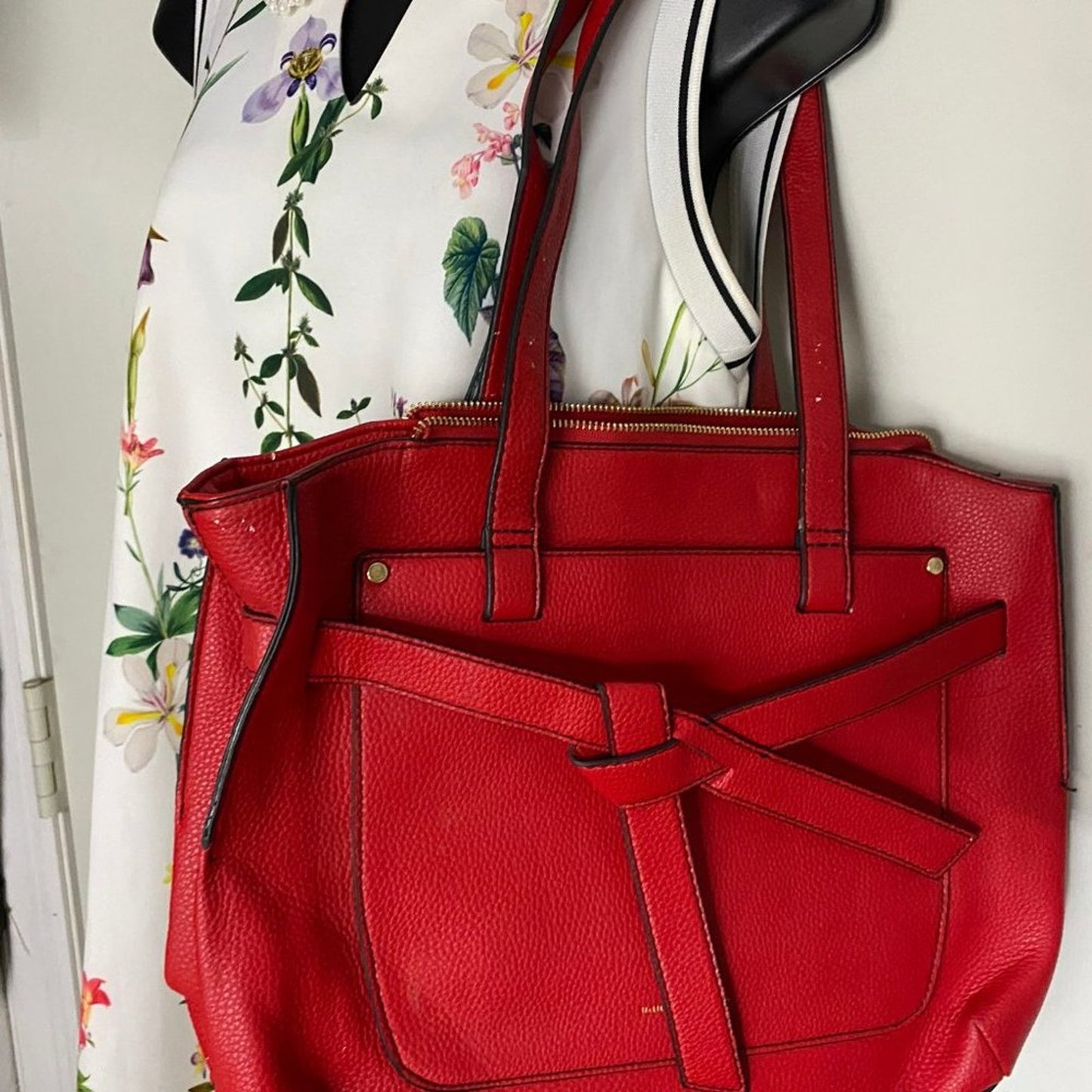 Nanette Lepore Red Leather Shoulder Bag