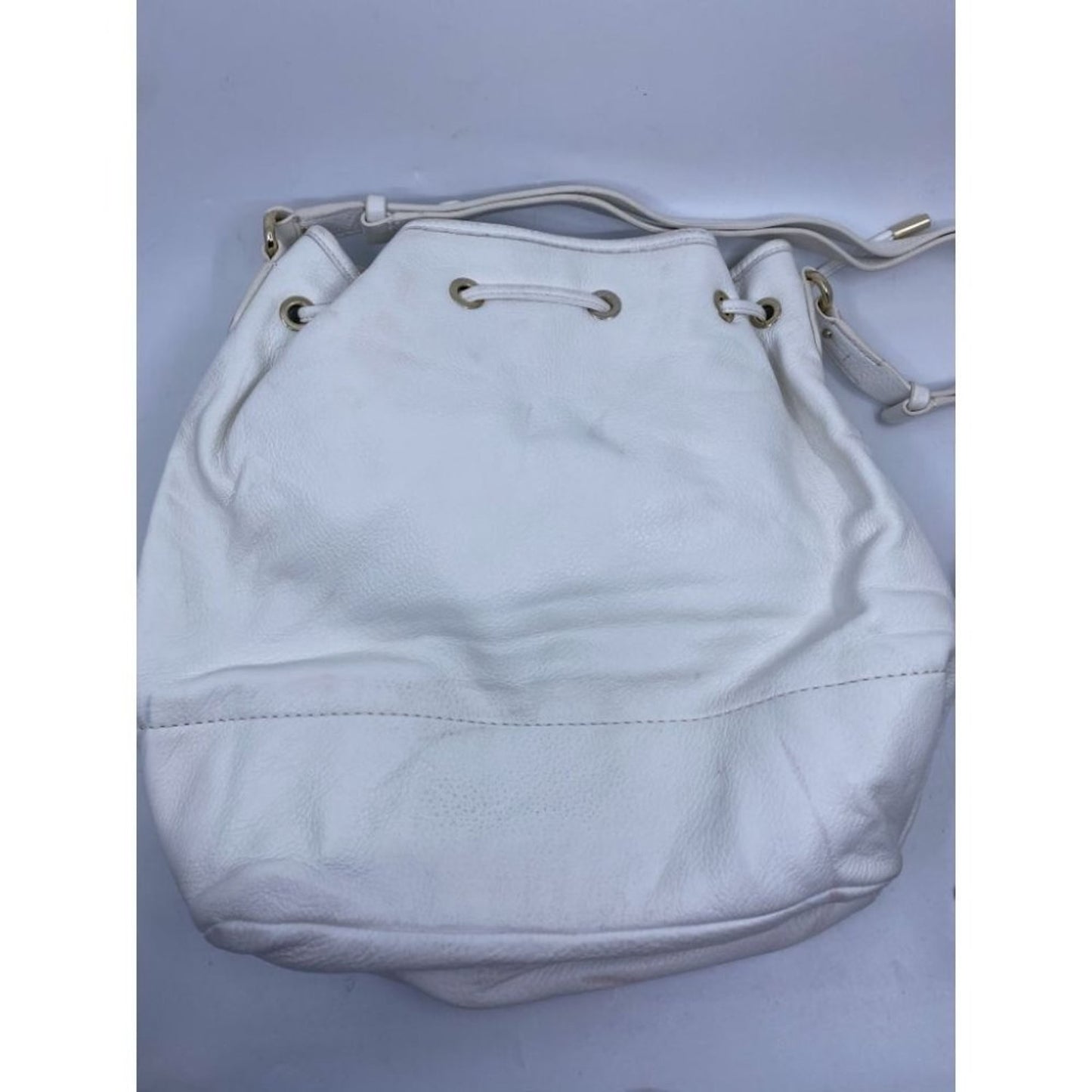 COLE HAAN White Large Leather Tote/ Shoulder Bag