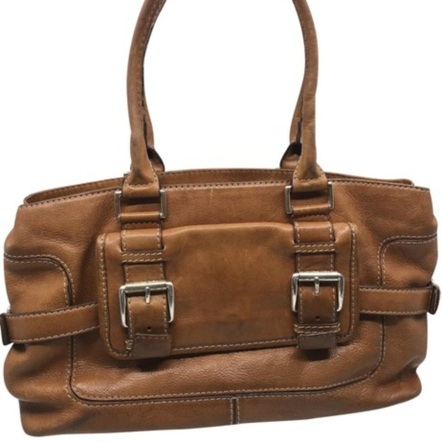 Michael Kors Brown Large PU Leather Shoulder Bag
