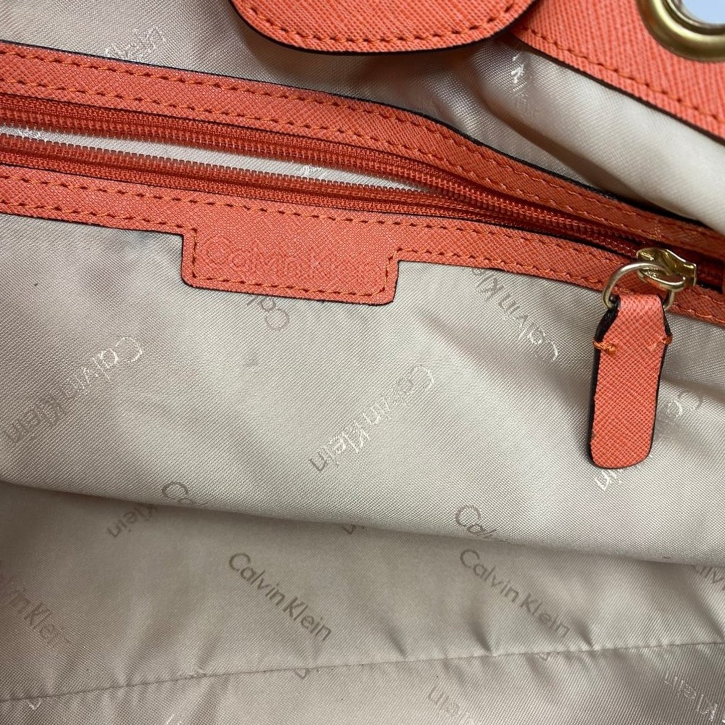 Calvin Klein Red Large Shopping Tote