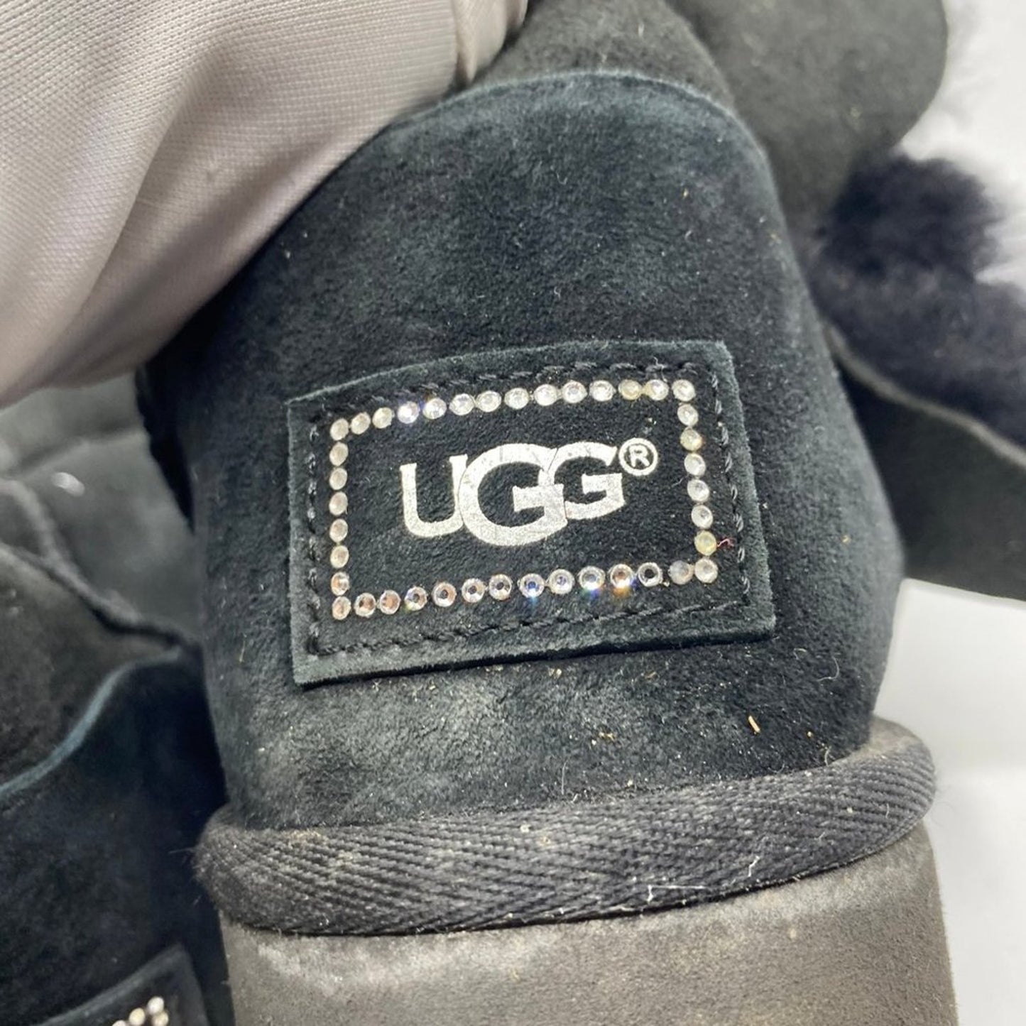 UGG Australia Jeweled Accent Black Boots Size 8