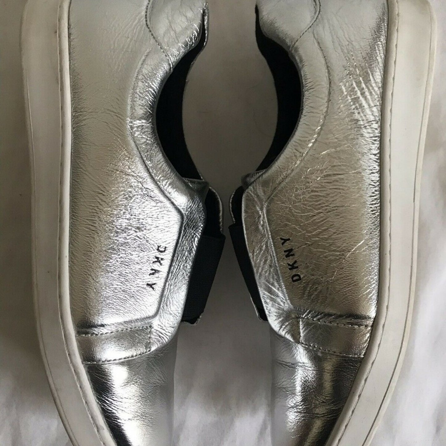 DKNY Silver Loafers US Sz 11