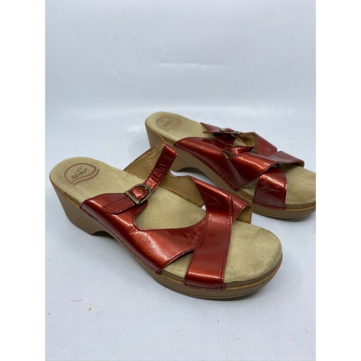 Dansko Red Tan Unisex Mules/Clogs Size 42/11.5
