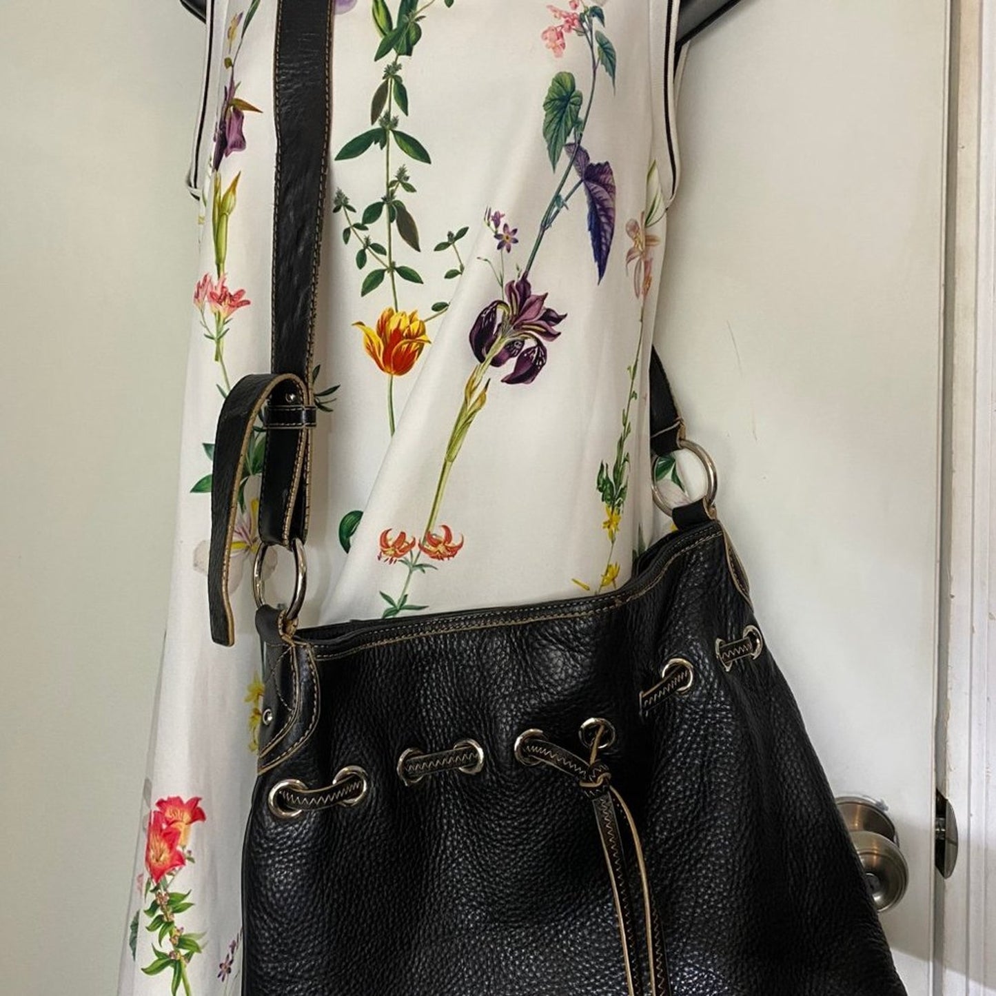 Cole Haan Black Leather Crossbody Bag