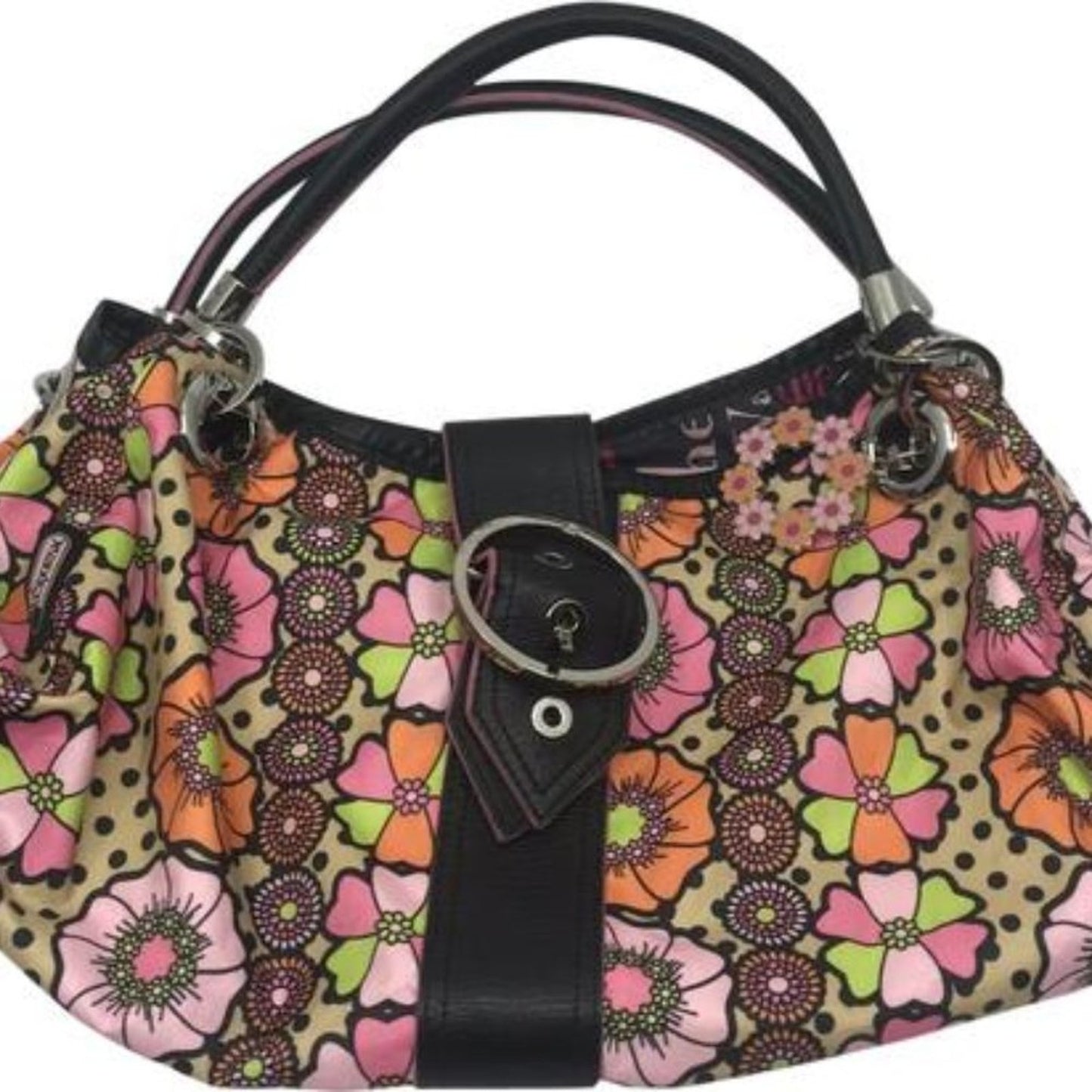 LeSportsac Multicolor Fabric Floral Design Handbag