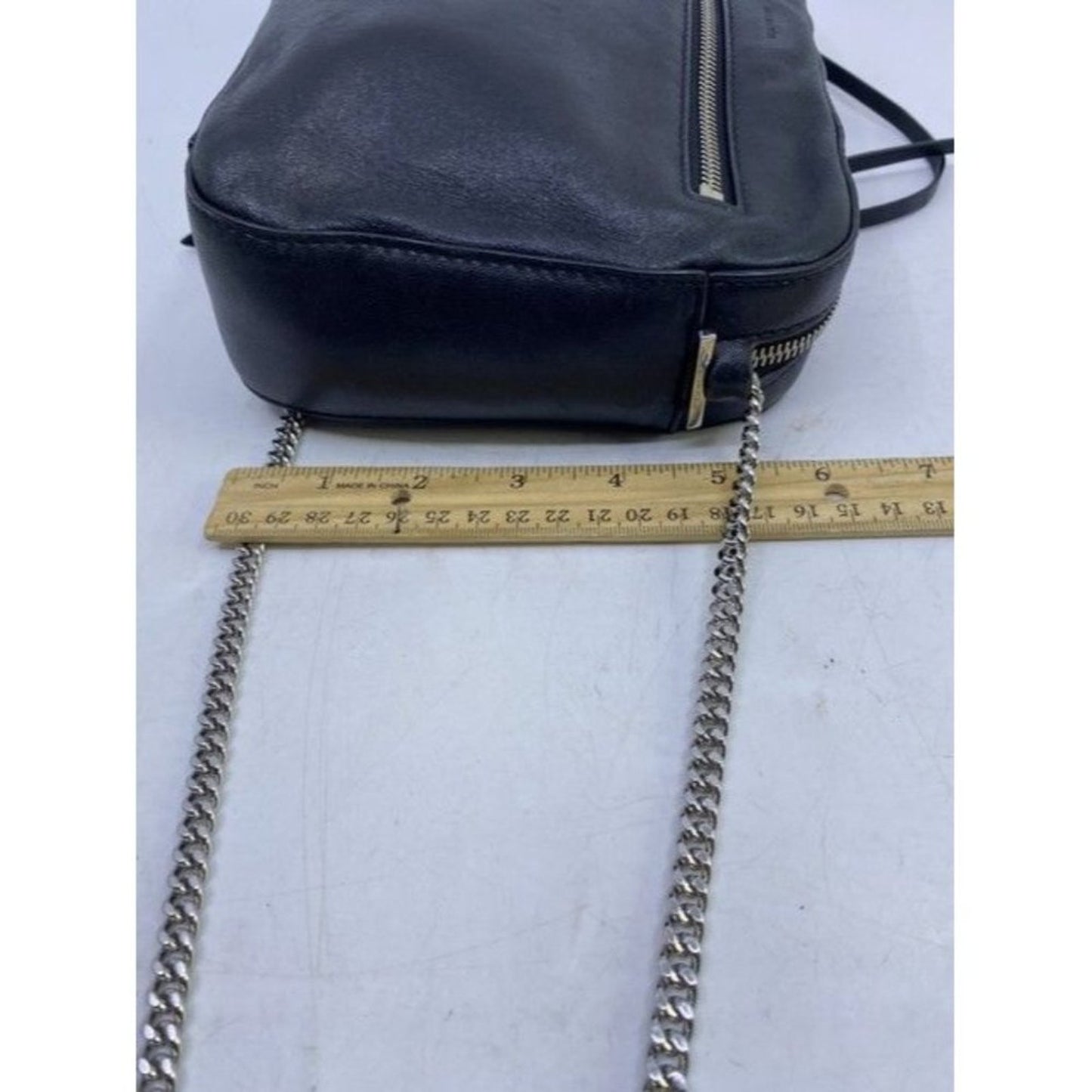 Allsaints Fleur De Lis Black Soft Leather Cross Body Bag