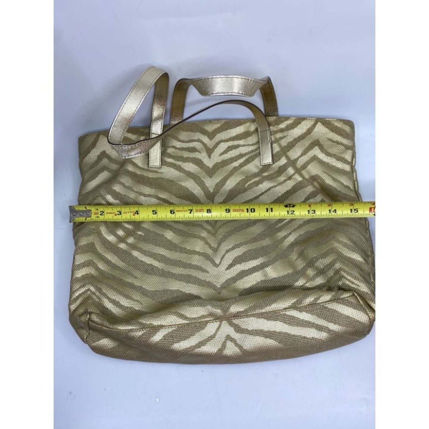 MICHAEL KORS Gold Tan Large Inter Woven Tote Bag