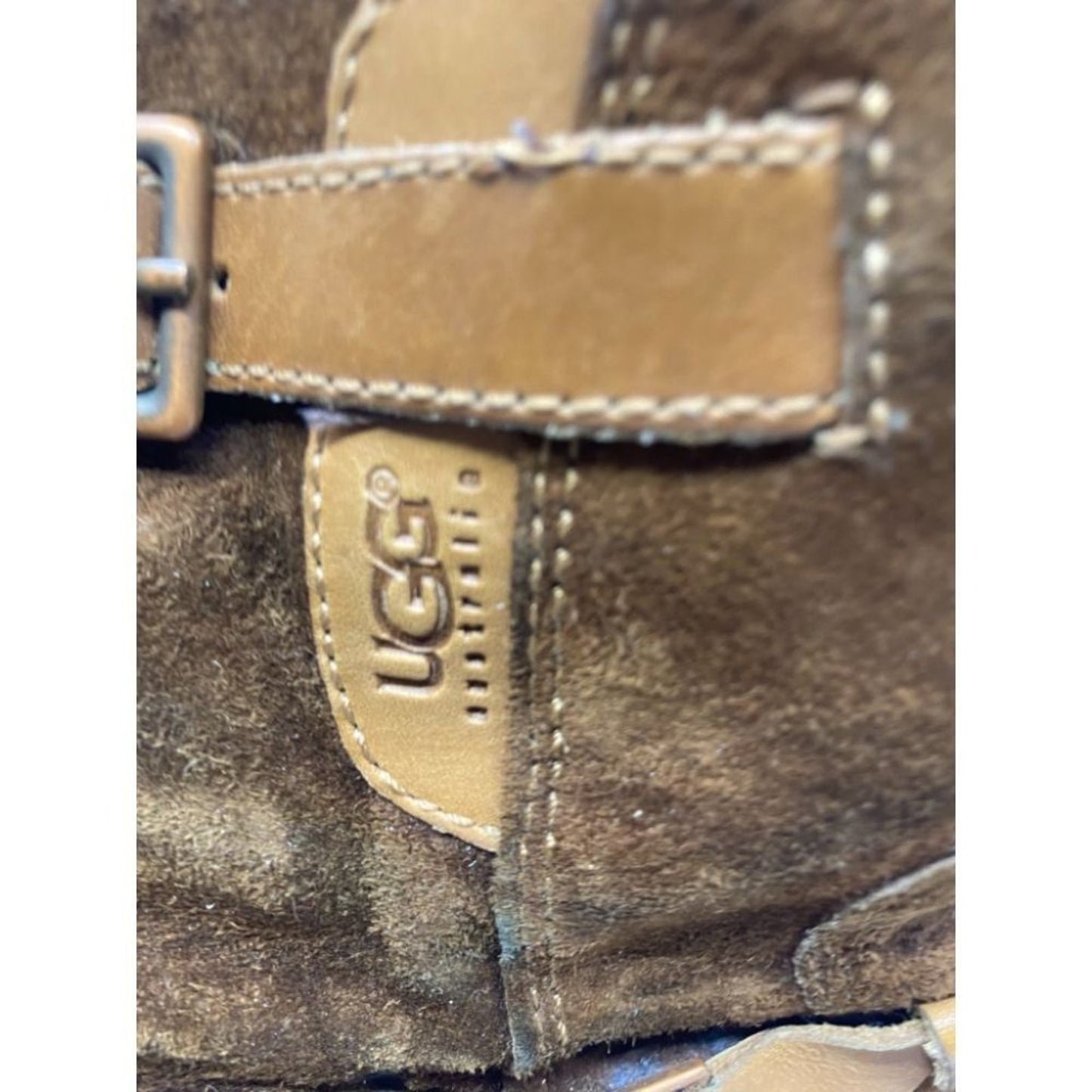 UGG Brown Leather Boots Size 6