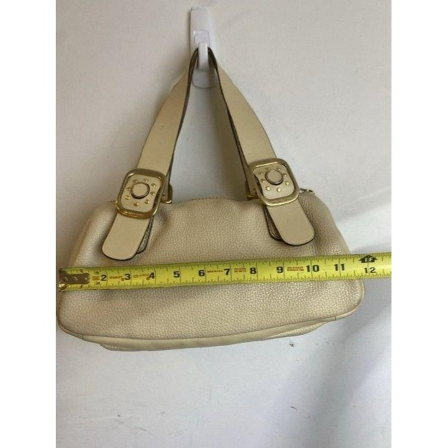 michael kors small handbag beige leather tote