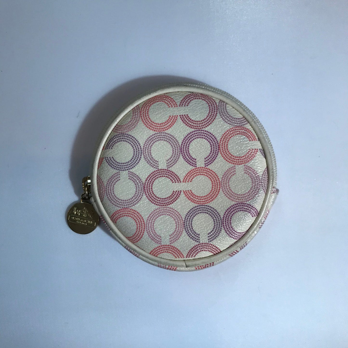Coach Cream Round Shape Wallet