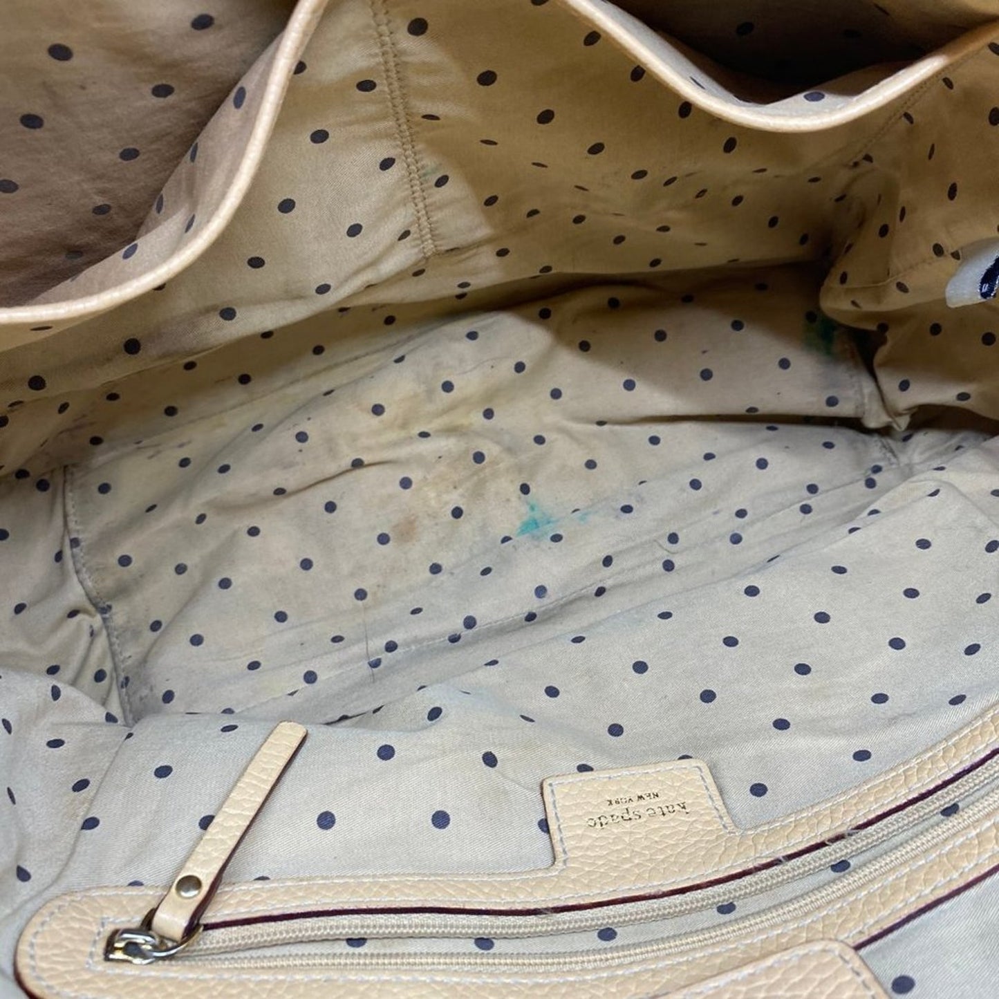 Kate Spade Tan Large Leather Tote Bag