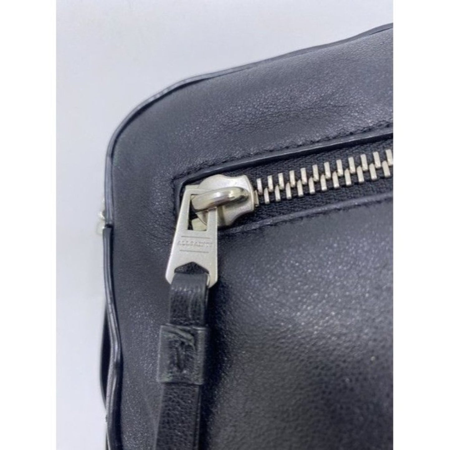 Allsaints Fleur De Lis Black Soft Leather Cross Body Bag