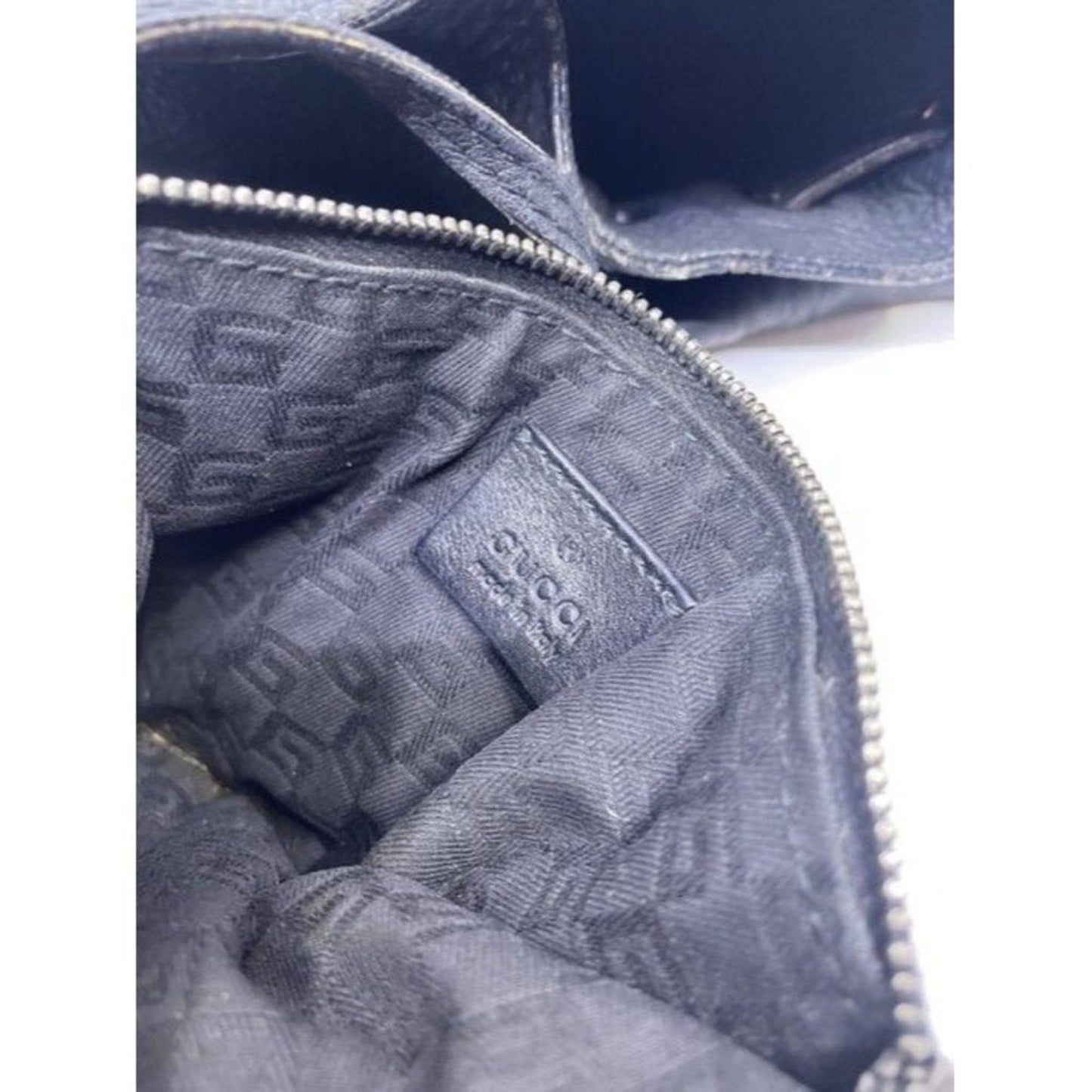 Gucci Hobo Vintage Drawstring Black Calfskin Backpack