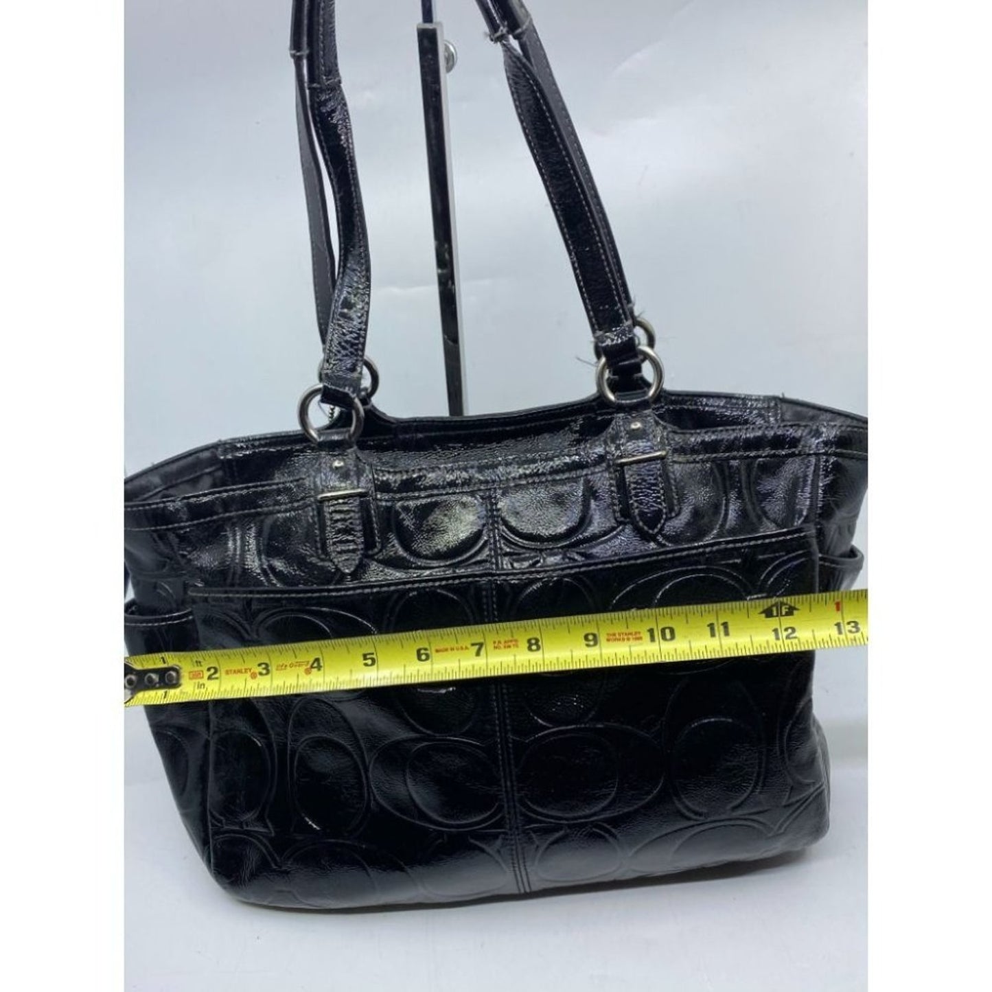 COACH Large Patent Leather Black Shoulder Bag