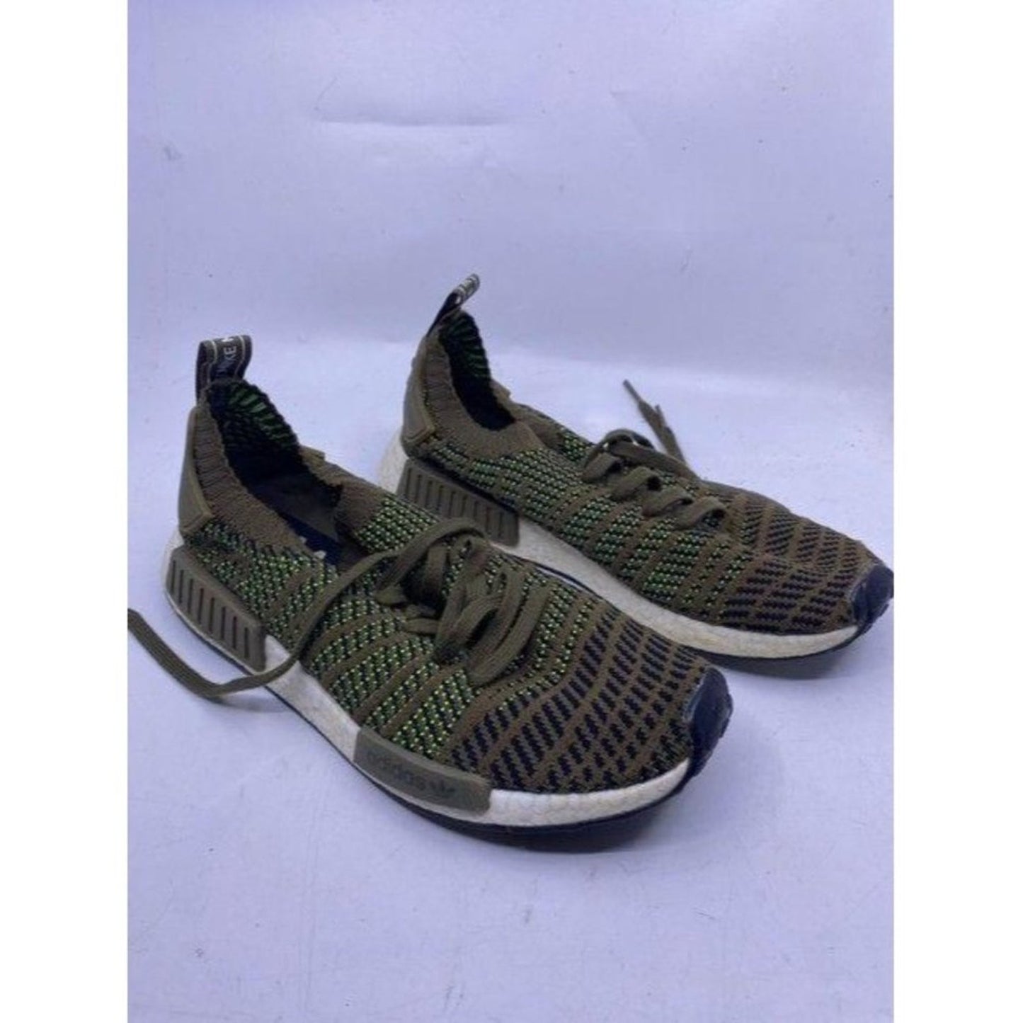 Adidas Brown Black Green Boost Sneakers Size Us