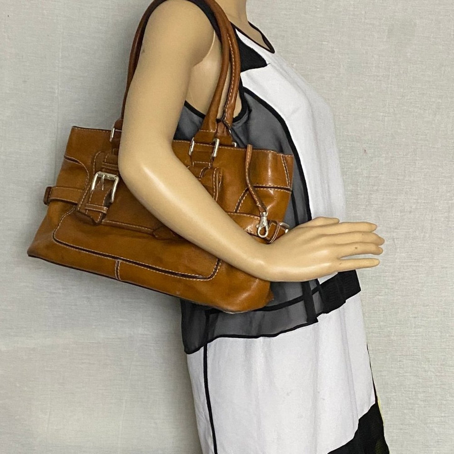Michael Kors Large Brown Leather Shoulder Bag
