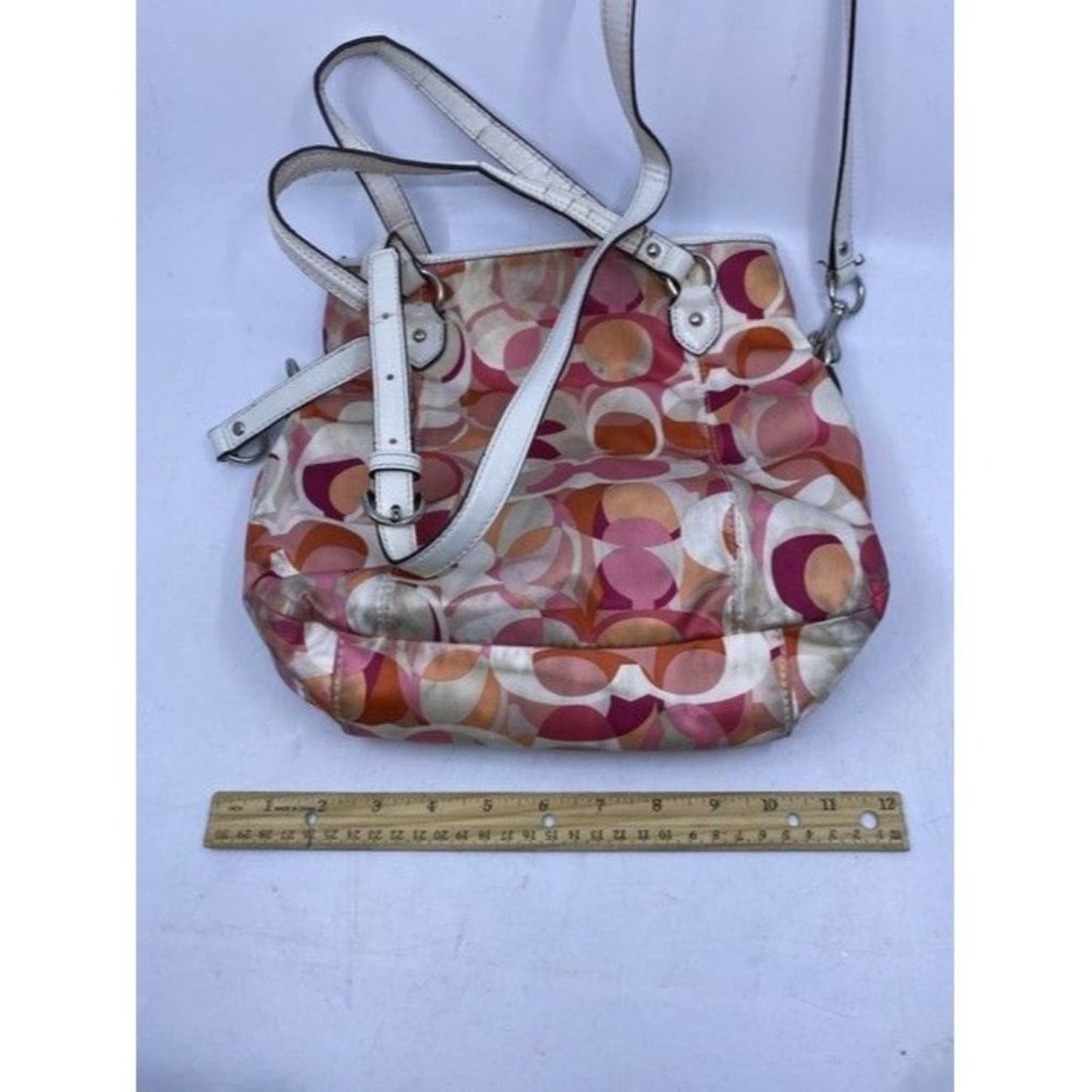 Coach Multi Purpose Pink Fabric Cross Body Bag
