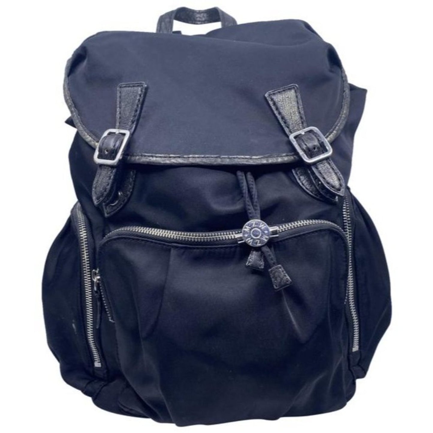 Mz Wallace Cece Moto Black Nylon Backpack
