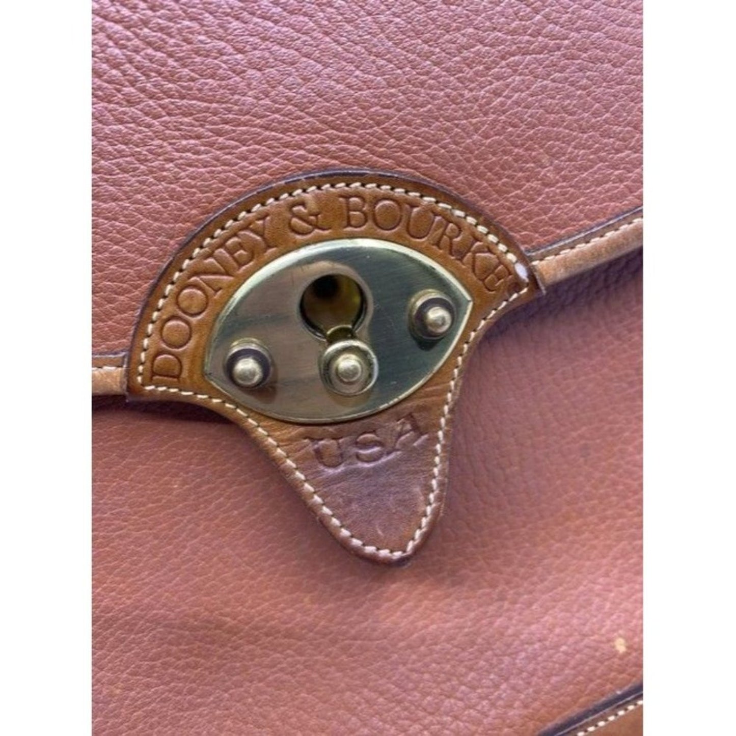 Dooney And Bourke Messenger W Vintage Unique W Feat Brown Leather Cross …
